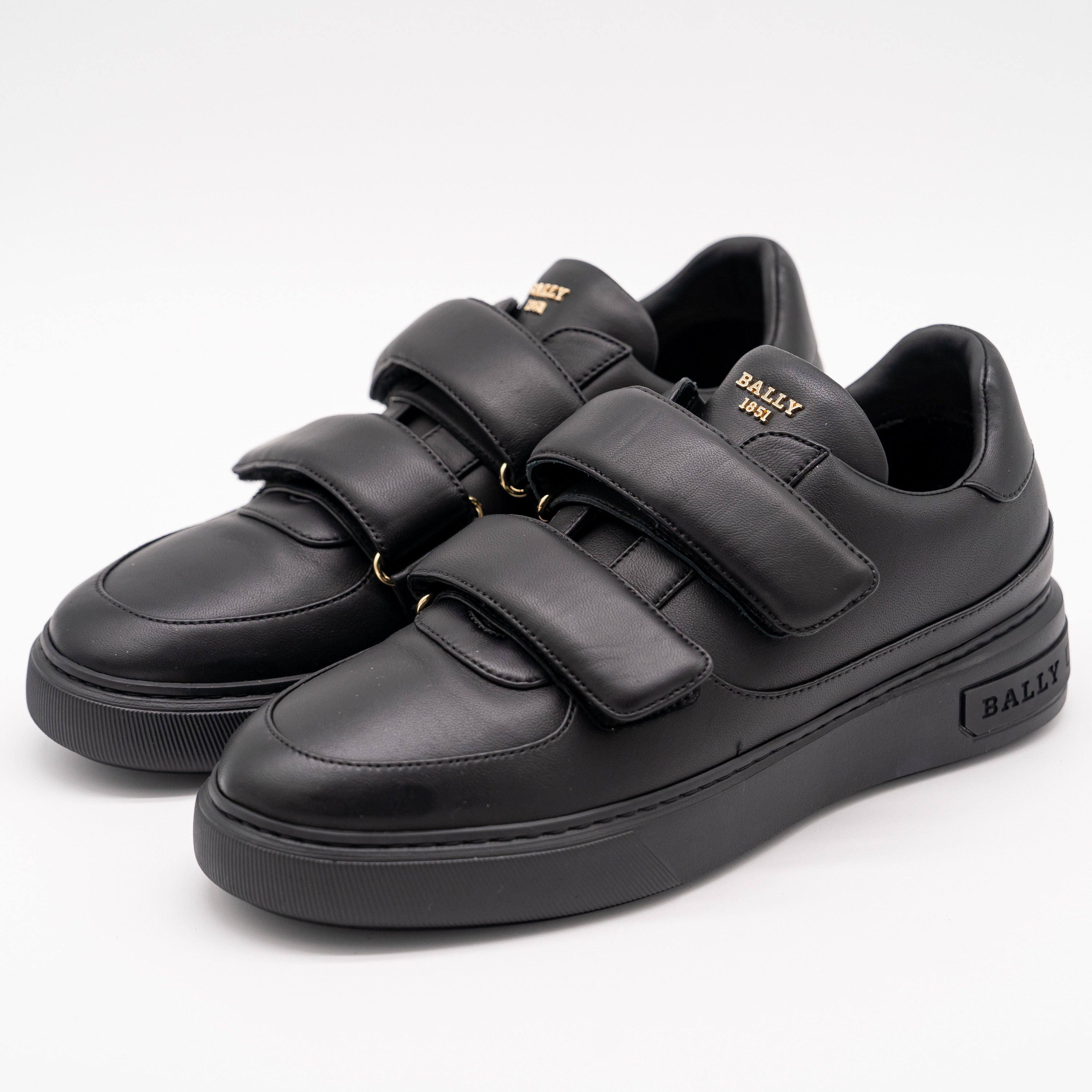 Bally 8 Bally Maylor Black Leather Sneakers Strap Size US 8 / EU 41 - 1 Thumbnail