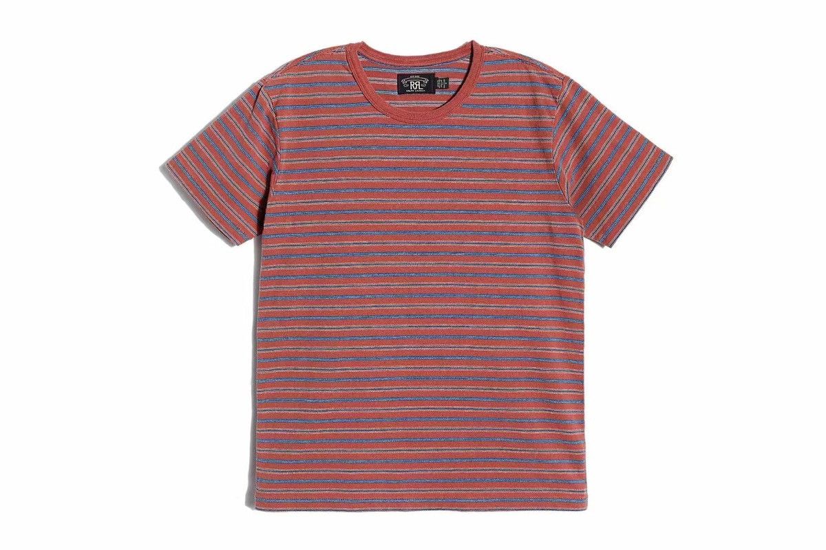 image of Rrl Ralph Lauren Rrl Stripe T-Shirt in Red, Men's (Size Medium)