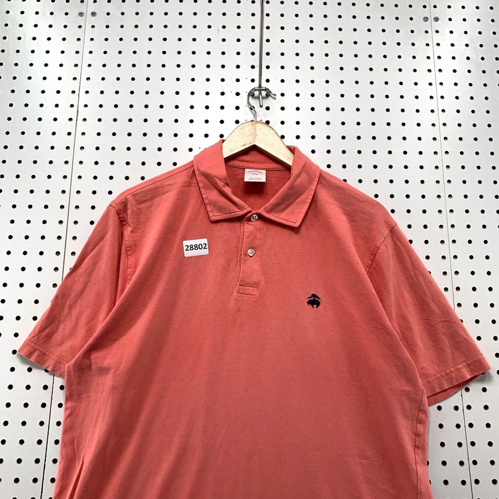 Brooks Brothers Brooks Brothers Collared Polo Shirt Mens L Coral Short Sleeve Casual Polo 23X28 Size US L / EU 52-54 / 3 - 5 Thumbnail