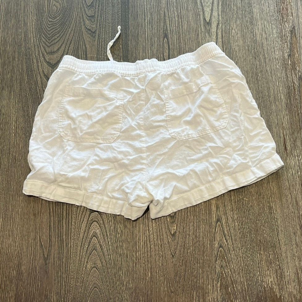Old Navy Old Navy High Rise Shorts Linen Blend Elastic Waist White L Size 25" / US 0 / IT 36 - 6 Thumbnail