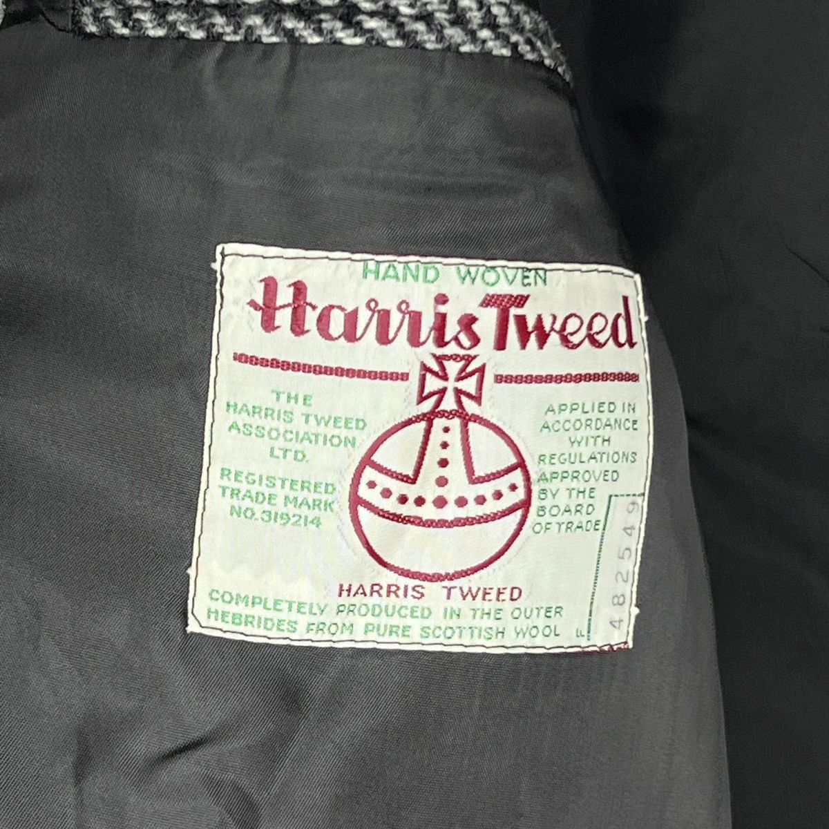 Designer × Harris Tweed × Vintage Vtg Harris Tweed Grey Coat WOOL Jacket Blazer 40 R Size 40R - 6 Thumbnail