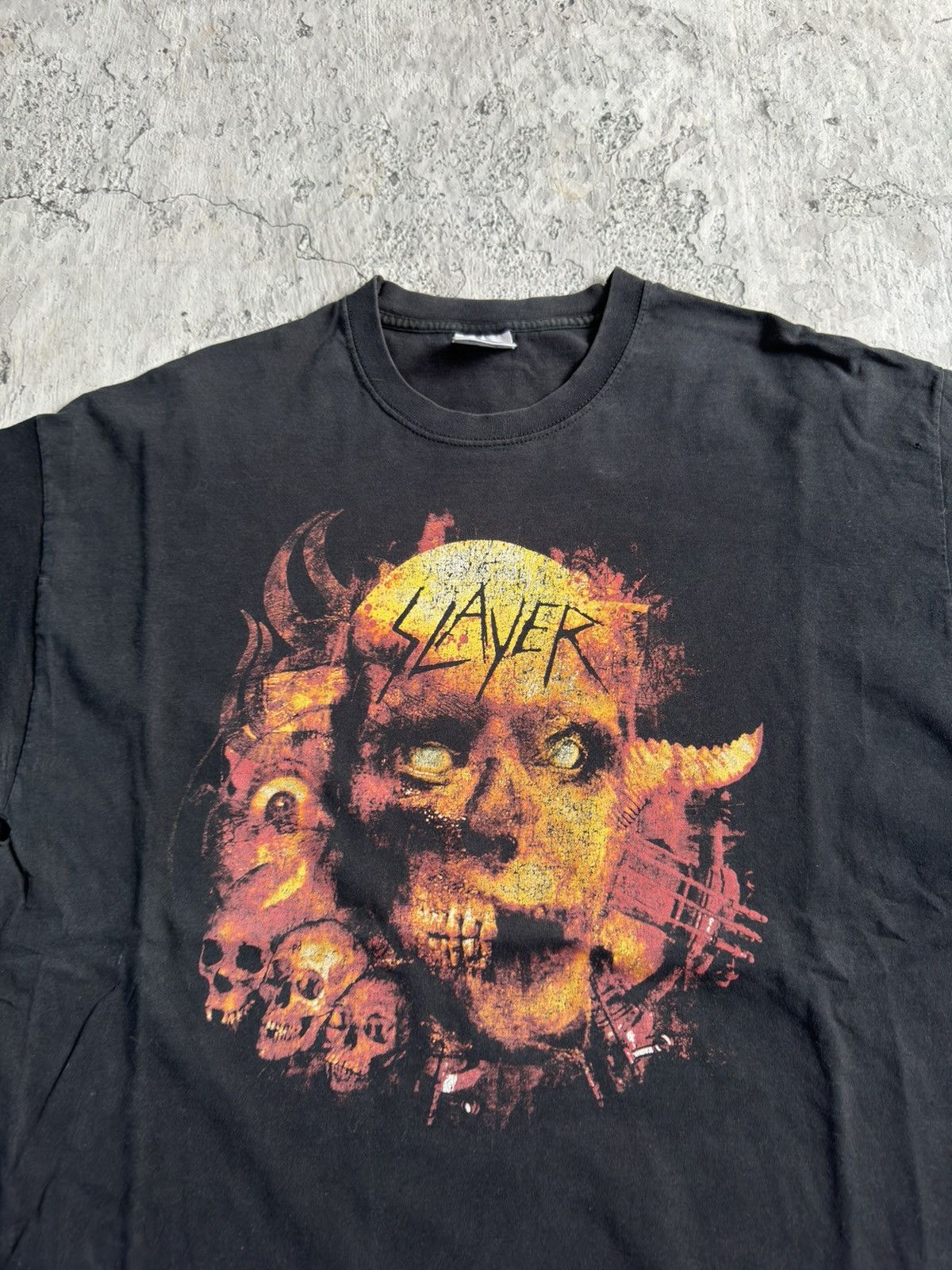 Band Tees × Vintage 1999 SLAYER Graphic Heavy Metal Band Tee Size US XL / EU 56 / 4 - 2 Thumbnail