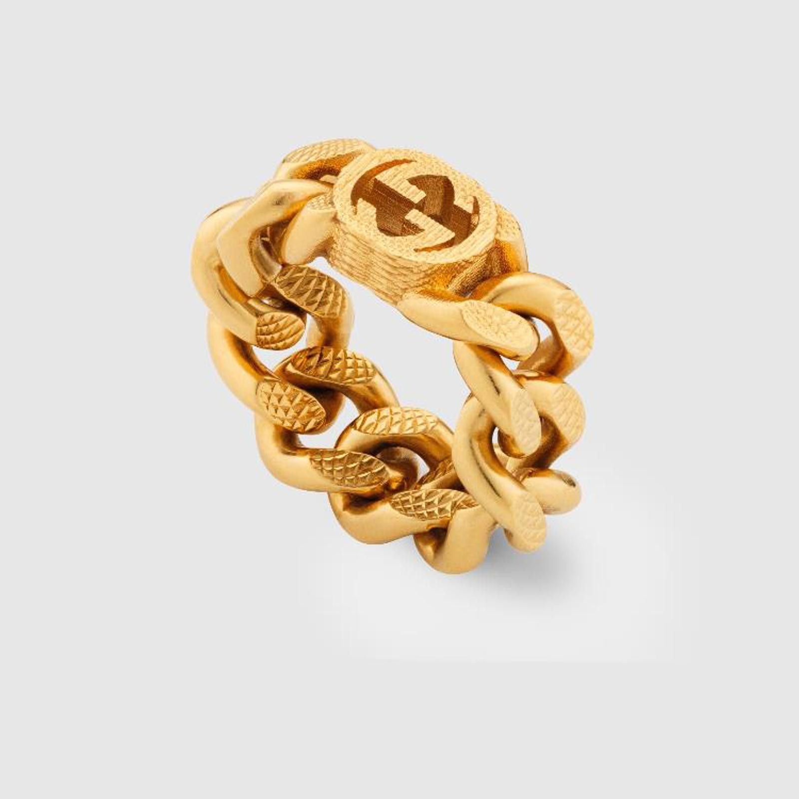 Gucci Gucci Interlocking G Gold Chain Ring Size ONE SIZE - 2 Thumbnail