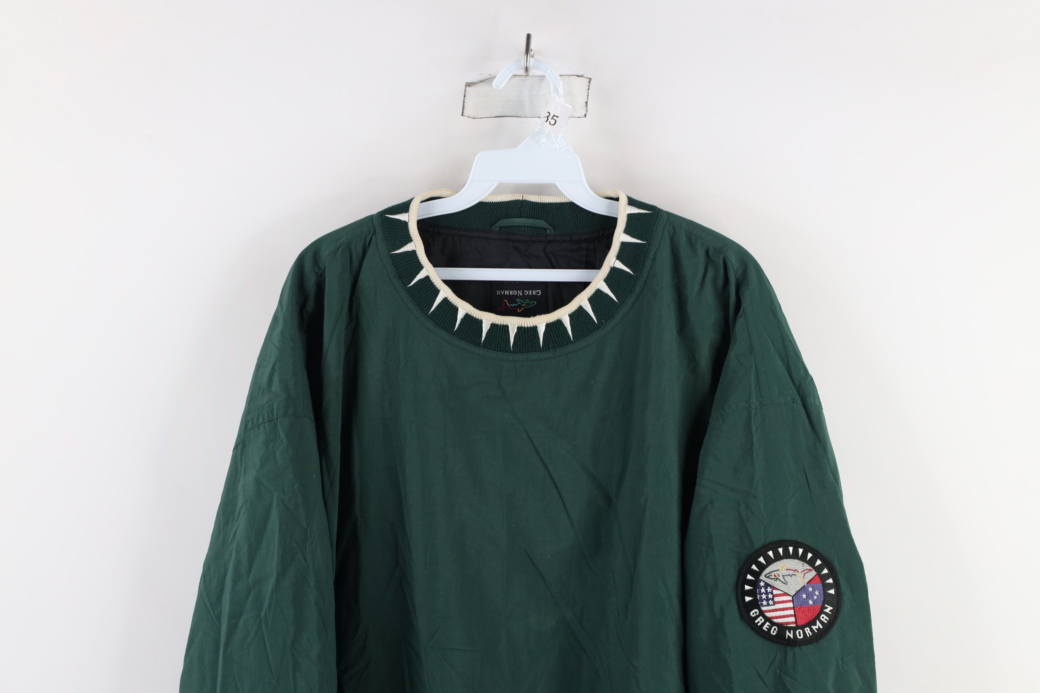 Vintage Vintage 90s Greg Norman Spell Out Golfing Windbreaker Jacket Size US XL / EU 56 / 4 - 2 Thumbnail
