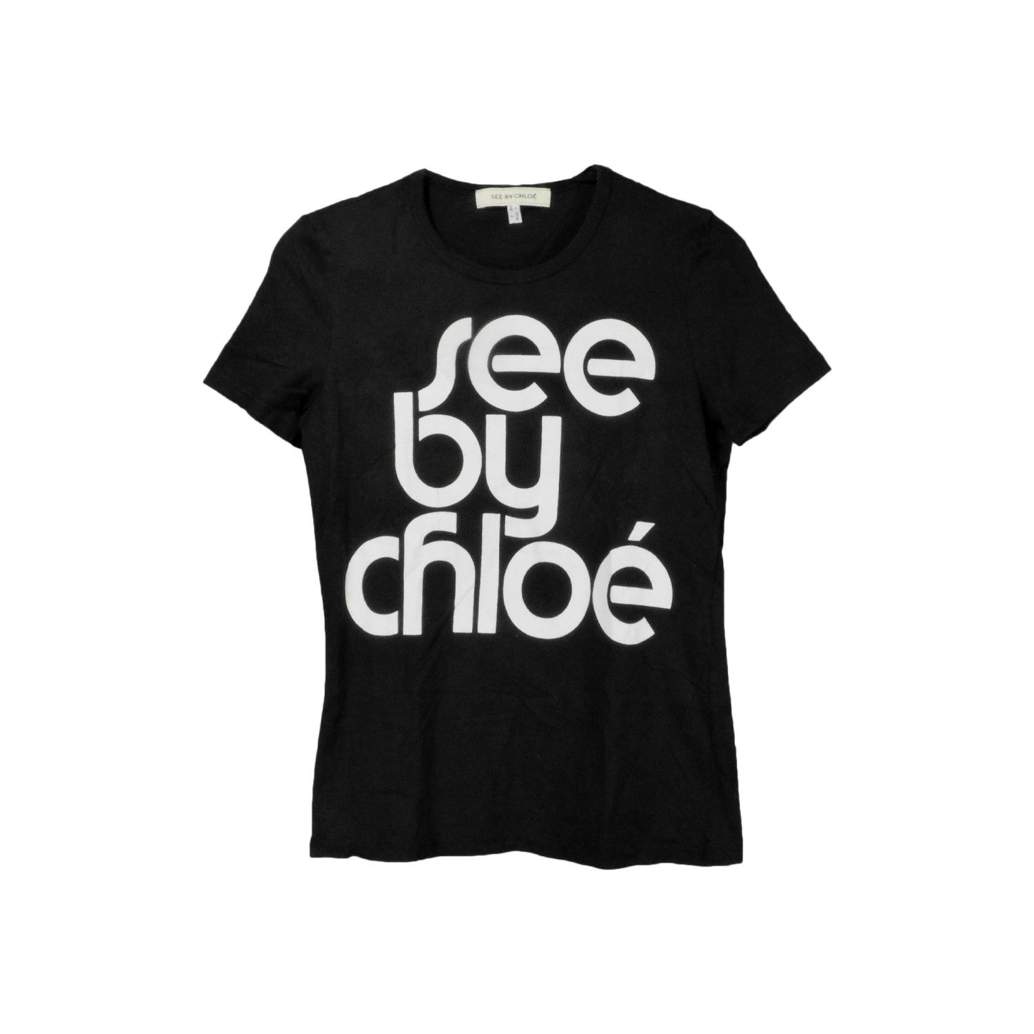 Chloe SEE BY CHLOÉ BIG TYPE LOGO T-SHIRT Size XS / US 0-2 / IT 36-38 - 1 Thumbnail