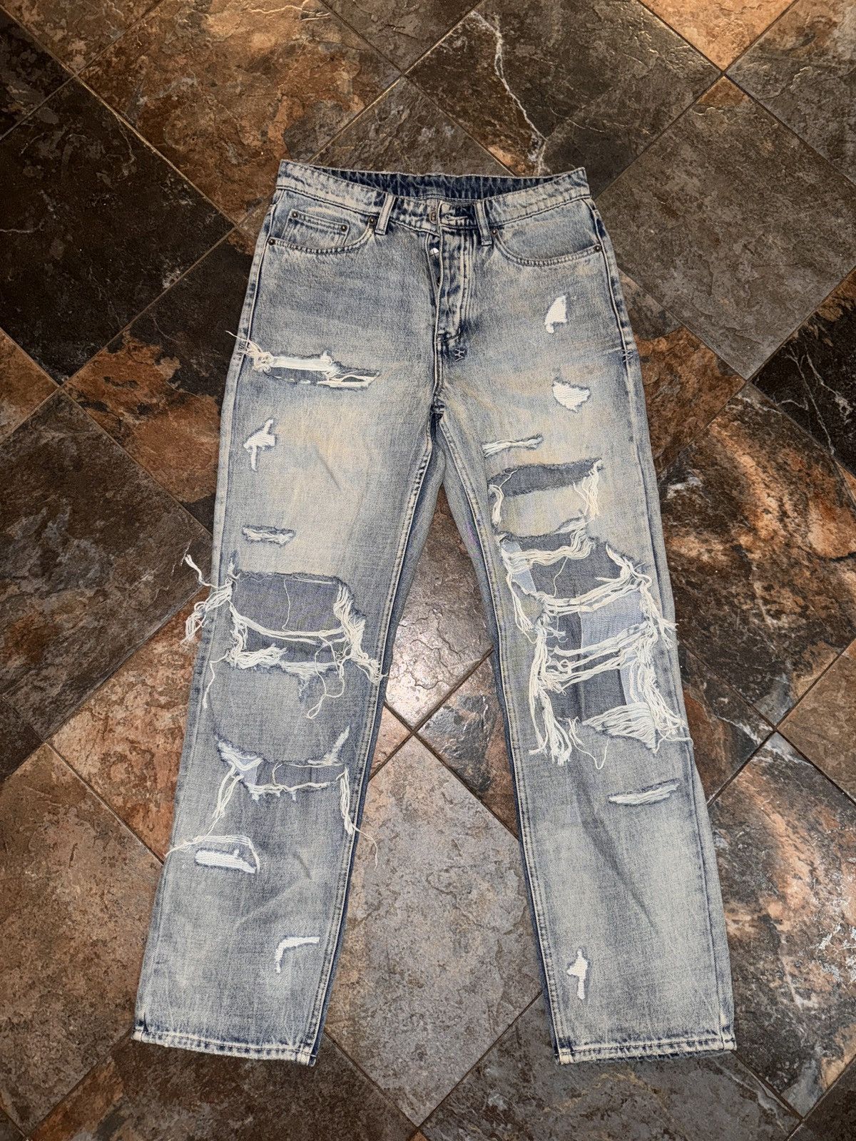 Ksubi Ksubi Distressed Extra Baggy Denim Size US 30 / EU 46 - 1 Thumbnail