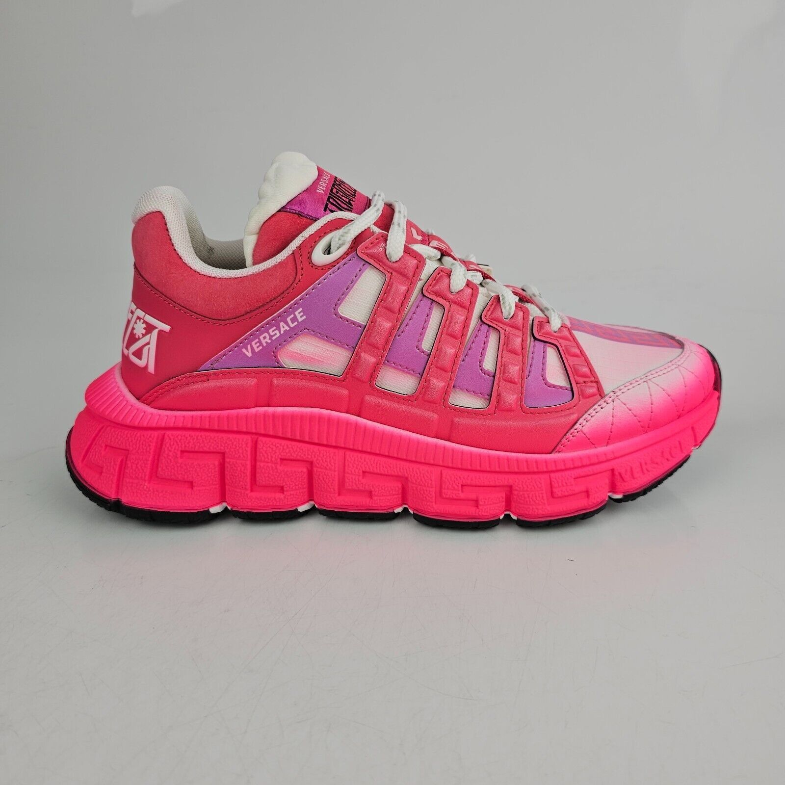 Versace Versace Trigreca Pink Low Top Sneakers New Size US 12 / IT 42 - 10 Thumbnail