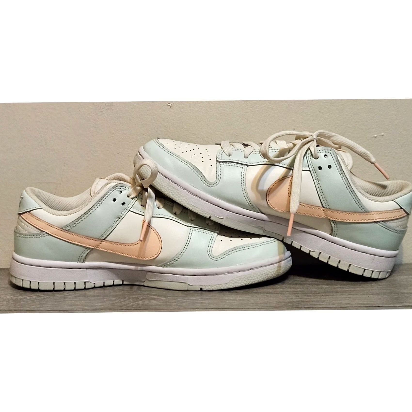 Nike Nike Women's 8.5 Dunk Low Barely Green Crimson DD1503-104 Size US 9 / IT 39 - 6 Thumbnail