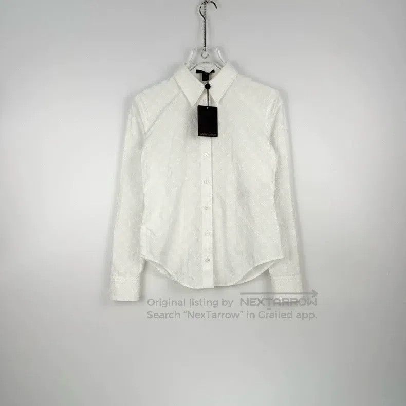 Louis Vuitton Louis Vuitton White dark full print long sleeve shirt Size XS / US 0-2 / IT 36-38 - 3 Thumbnail