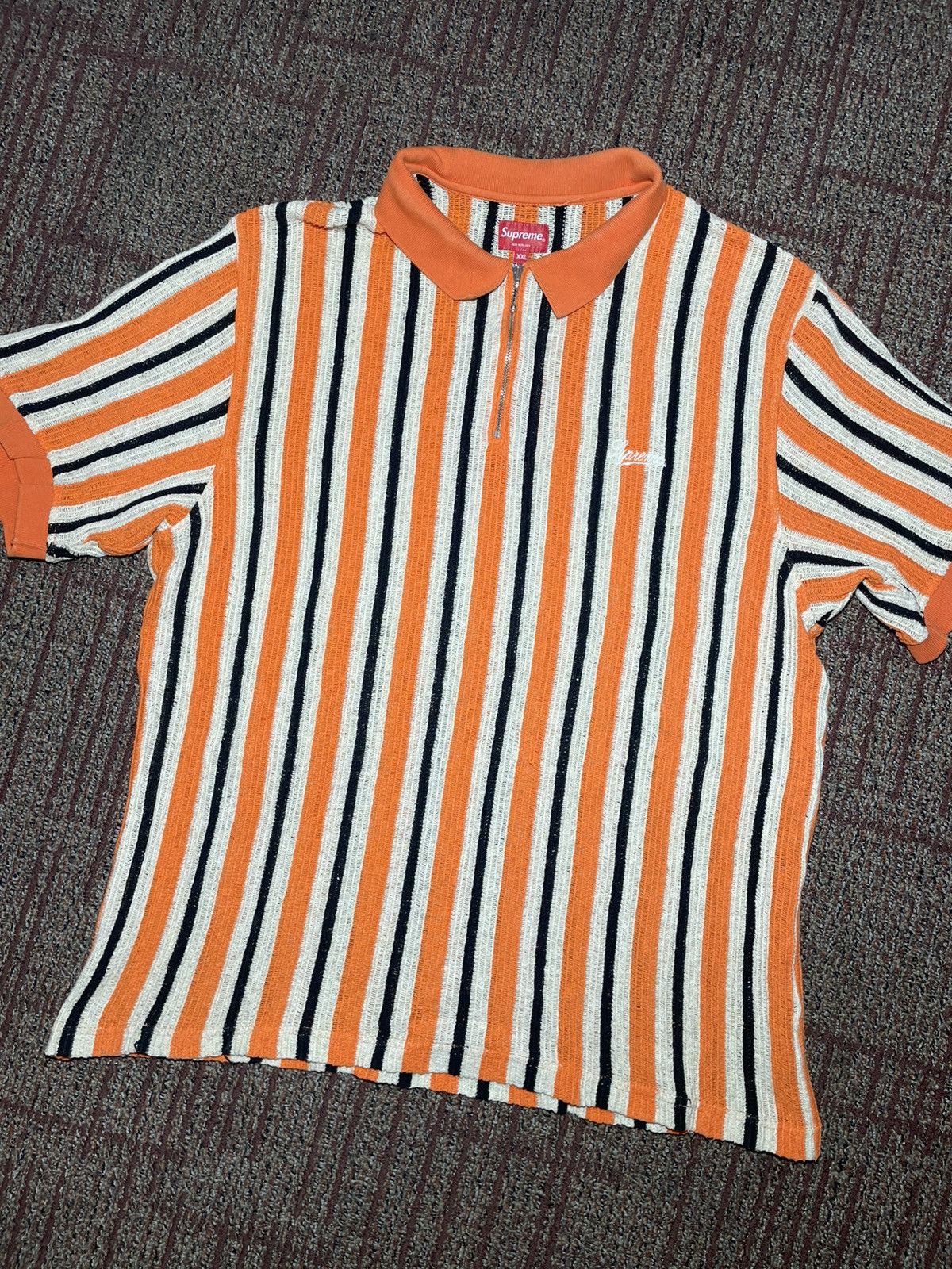 Supreme Supreme half Zip Polo knit | Grailed