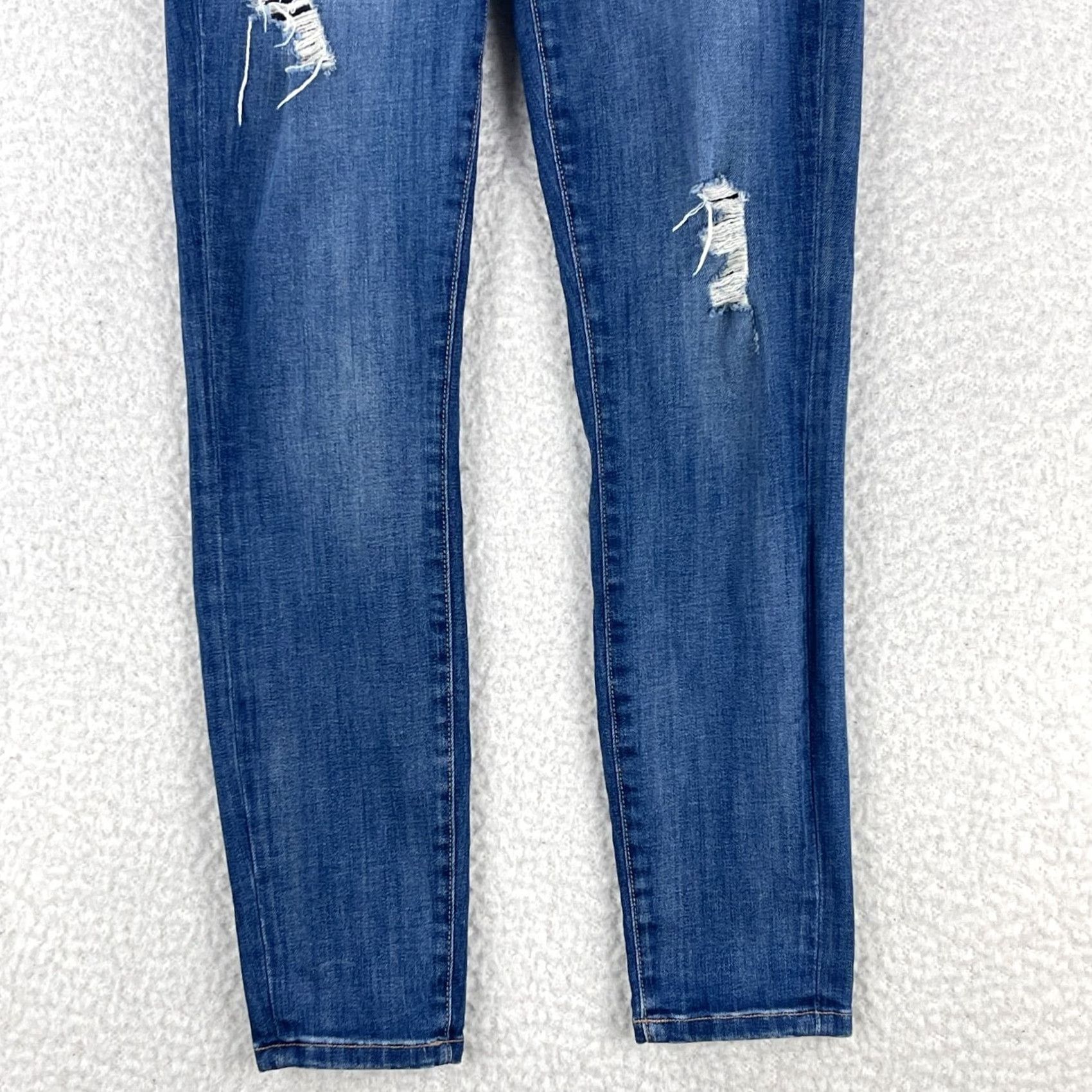 Vintage Current/Elliott Jeans Womens Size 28 Blue High Waist Skinny Distressed Stiletto Denim Regular Size 28" / US 6 / IT 42 - 3 Thumbnail