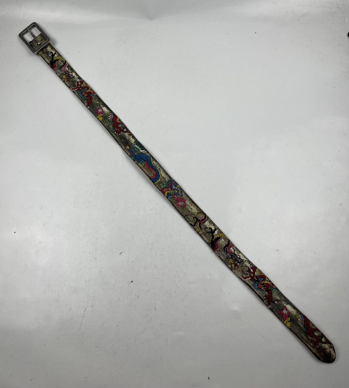 Seditionaries super rare dragon design distressed leather belt tc43 Size 32 - 13 Thumbnail