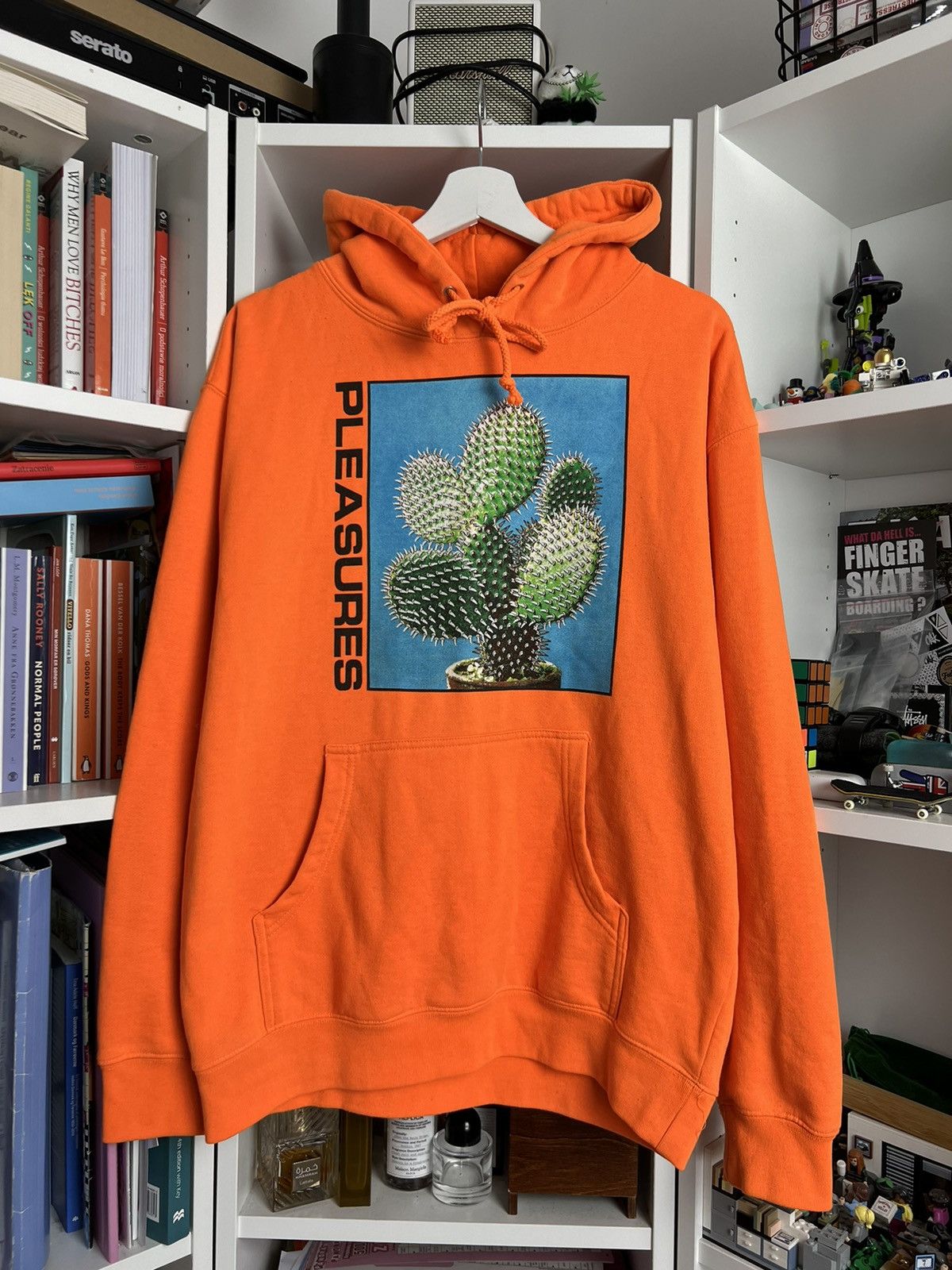 Designer Pleasures Streetwear Pleasures cactus logo printed hoodie M skate baggy designer Grailed