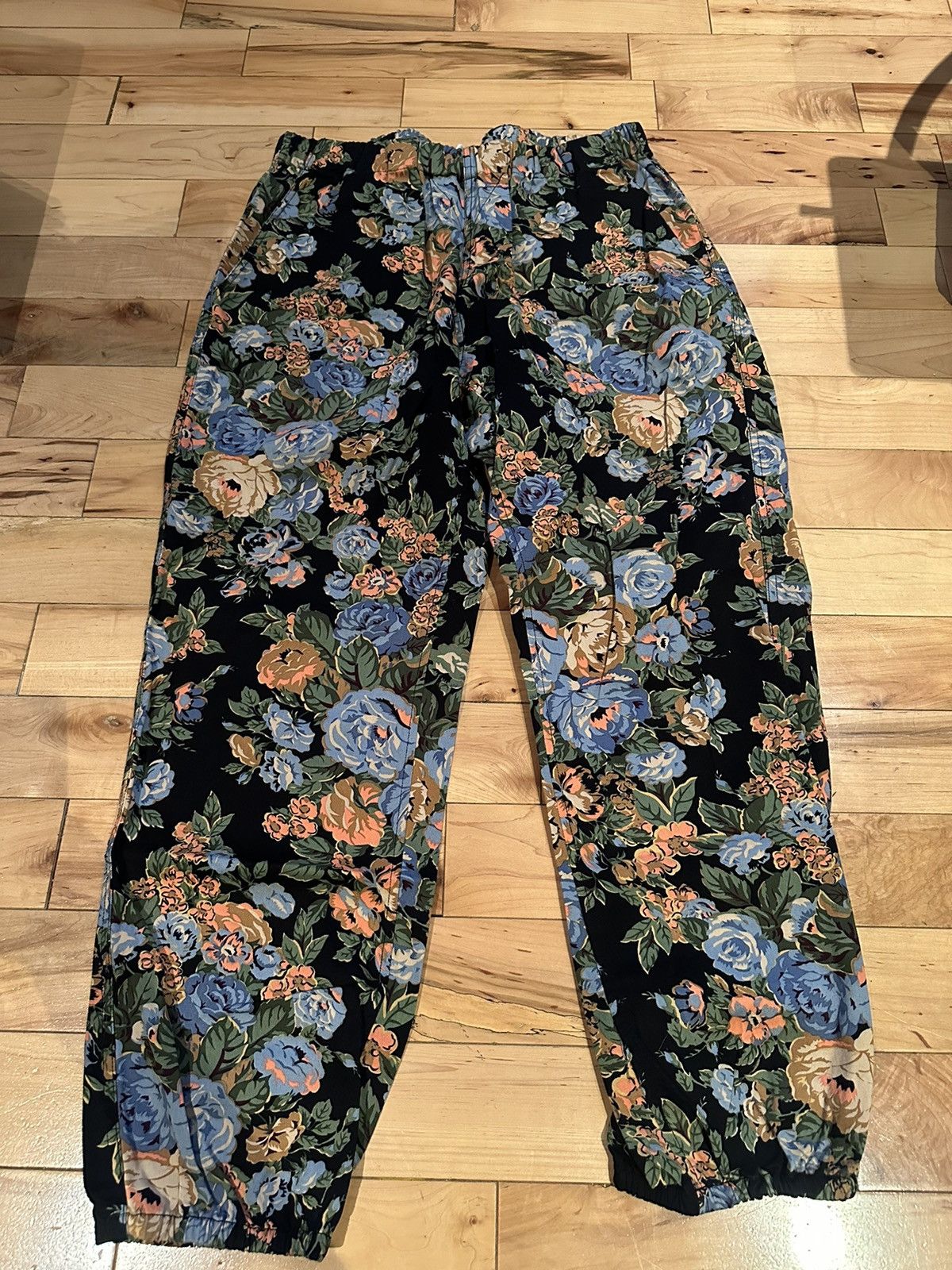 Supreme FW14 Black Floral Flower Pants Large | Grailed