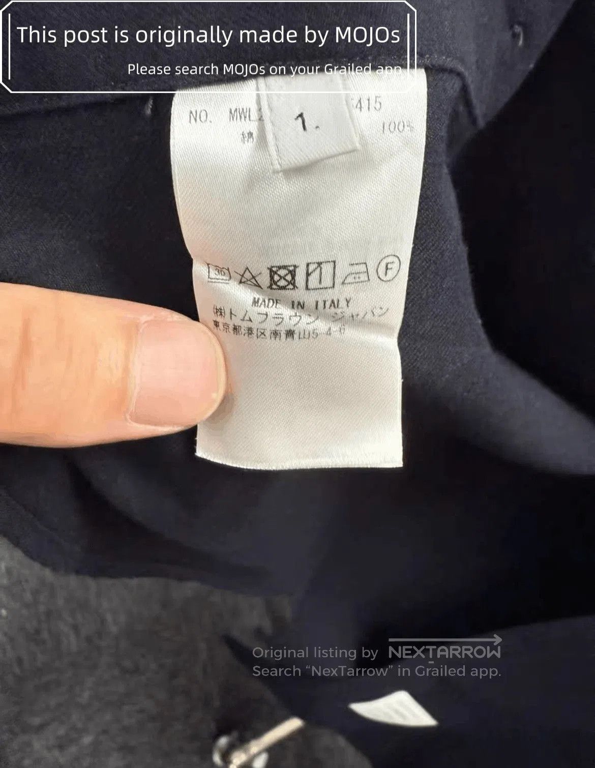 Thom Browne Sz 1 Thom Browne Four Stripe Dark Blue Fannel Shirt. Size US S / EU 44-46 / 1 - 5 Thumbnail