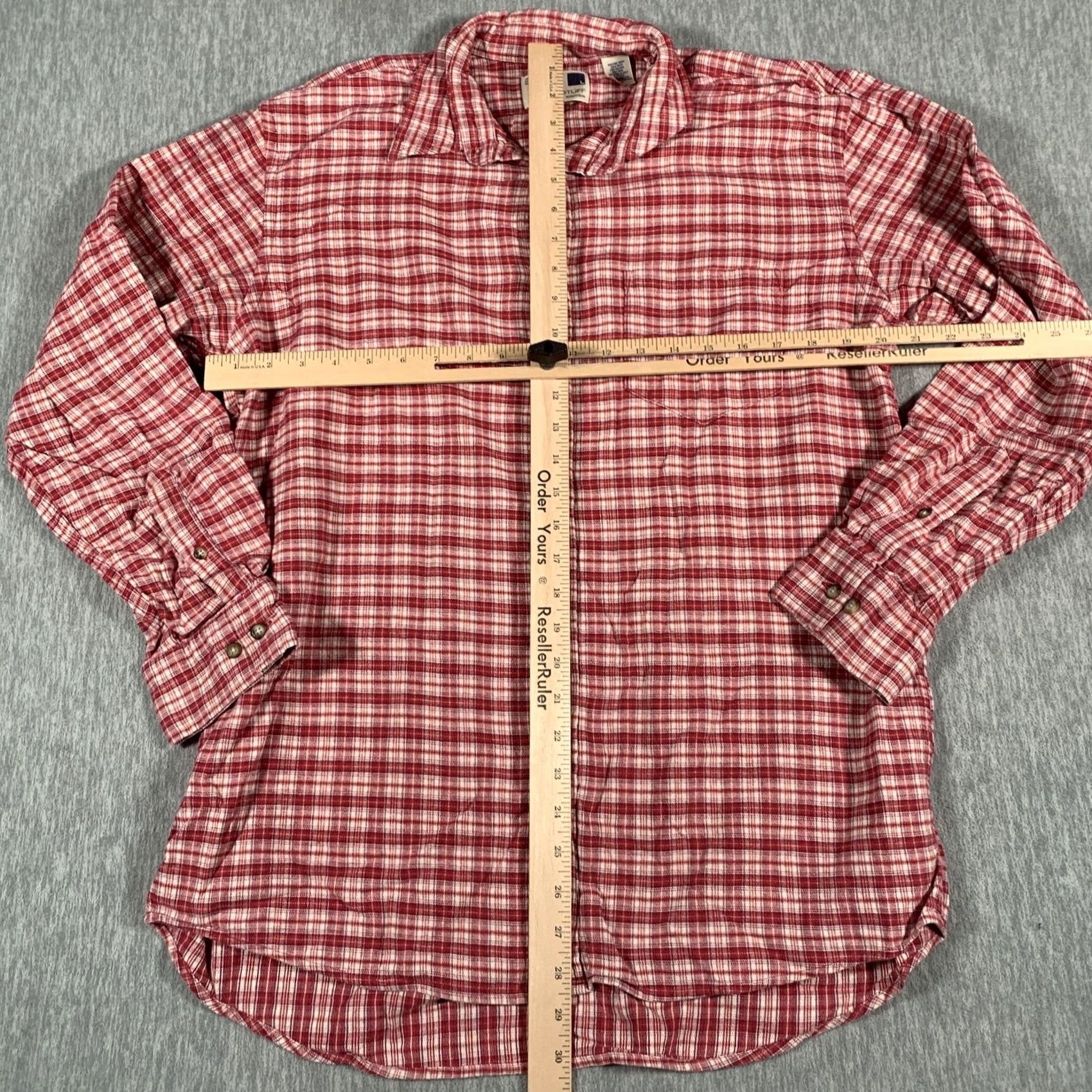 Nordstrom Pure Stuff Nordstrom Shirt Mens Large Red White Plaid Button Down Cotton Casual Shirt Size US L / EU 52-54 / 3 - 6 Thumbnail