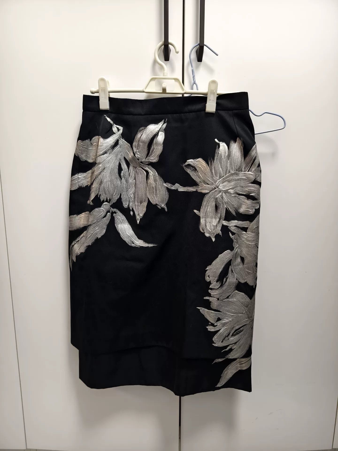 Dries Van Noten dries van noten silver floral layered skirt Size US 44 / EU 60 - 1 Thumbnail