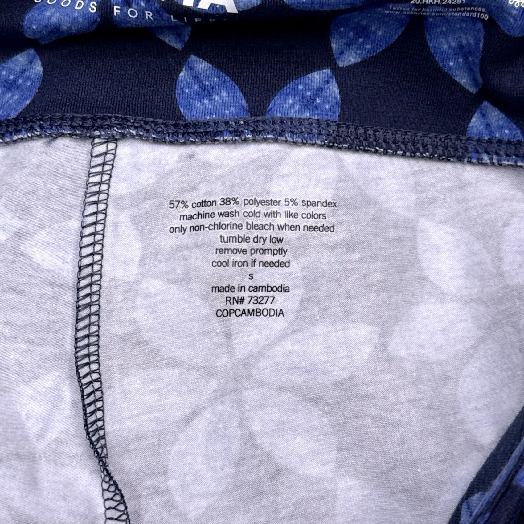 Vintage Sonoma Shorts Womens Small Blue Floral Pull On Knit Cotton Blend Logo Inseam 7.5in Slim Casual Summer Spring Fall Size 28" / US 6 / IT 42 - 5 Thumbnail