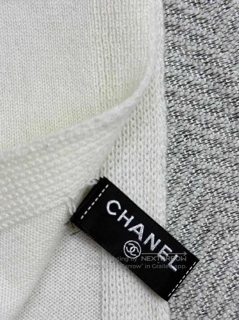 Chanel Chanel Beige double C rhinestone large scarf Size ONE SIZE - 5 Thumbnail
