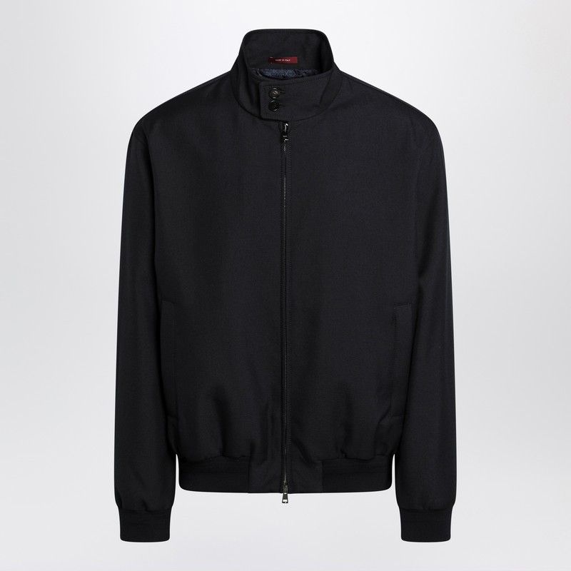 Gucci Gucci Blue Zip-Up Jacket In Wool-Blend Twill Size US XL / EU 56 / 4 - 1 Thumbnail