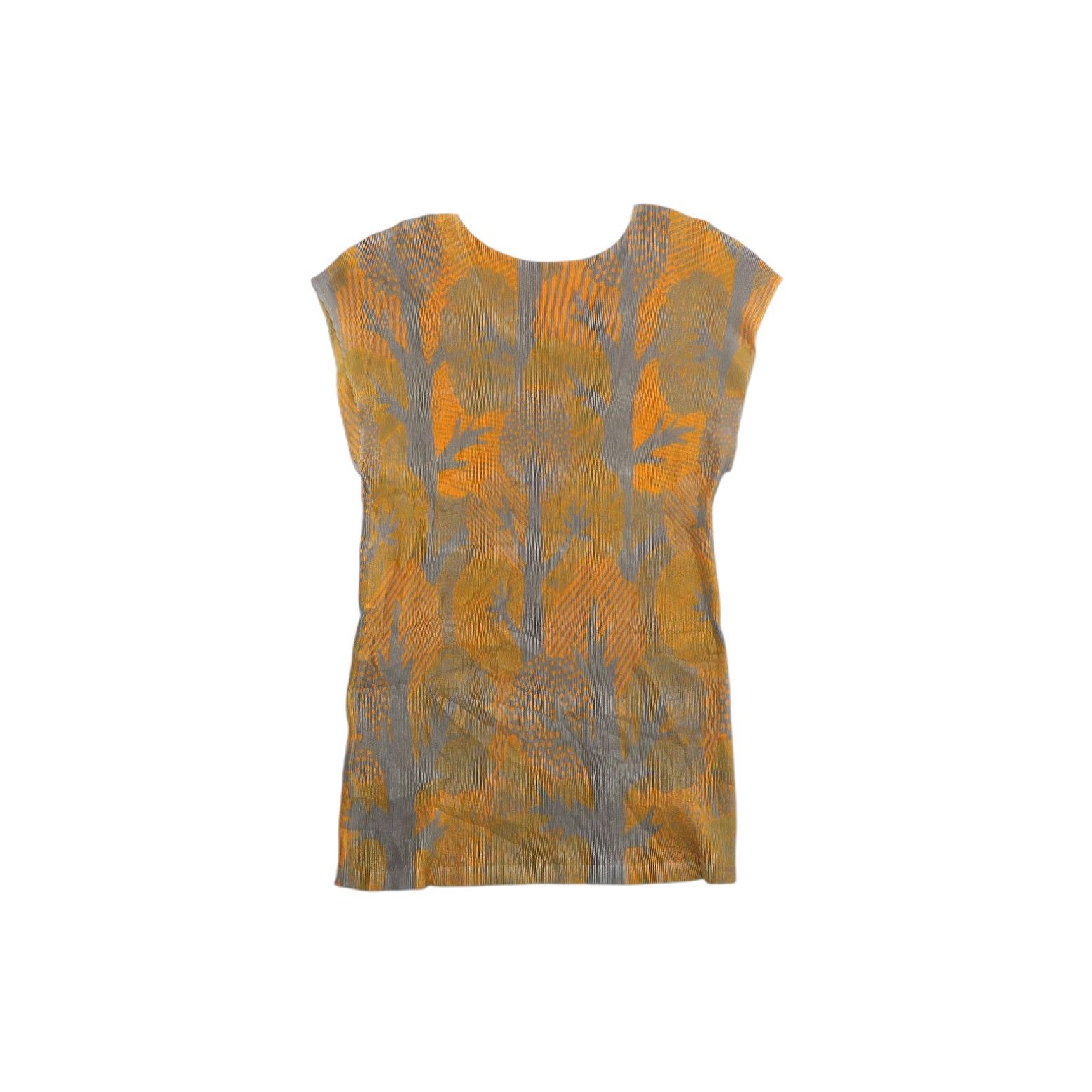 Pleats Please Issey Miyake Pleats Please “Forest Print Mist” Sleeveless Top Size M / US 6-8 / IT 42-44 - 2 Thumbnail