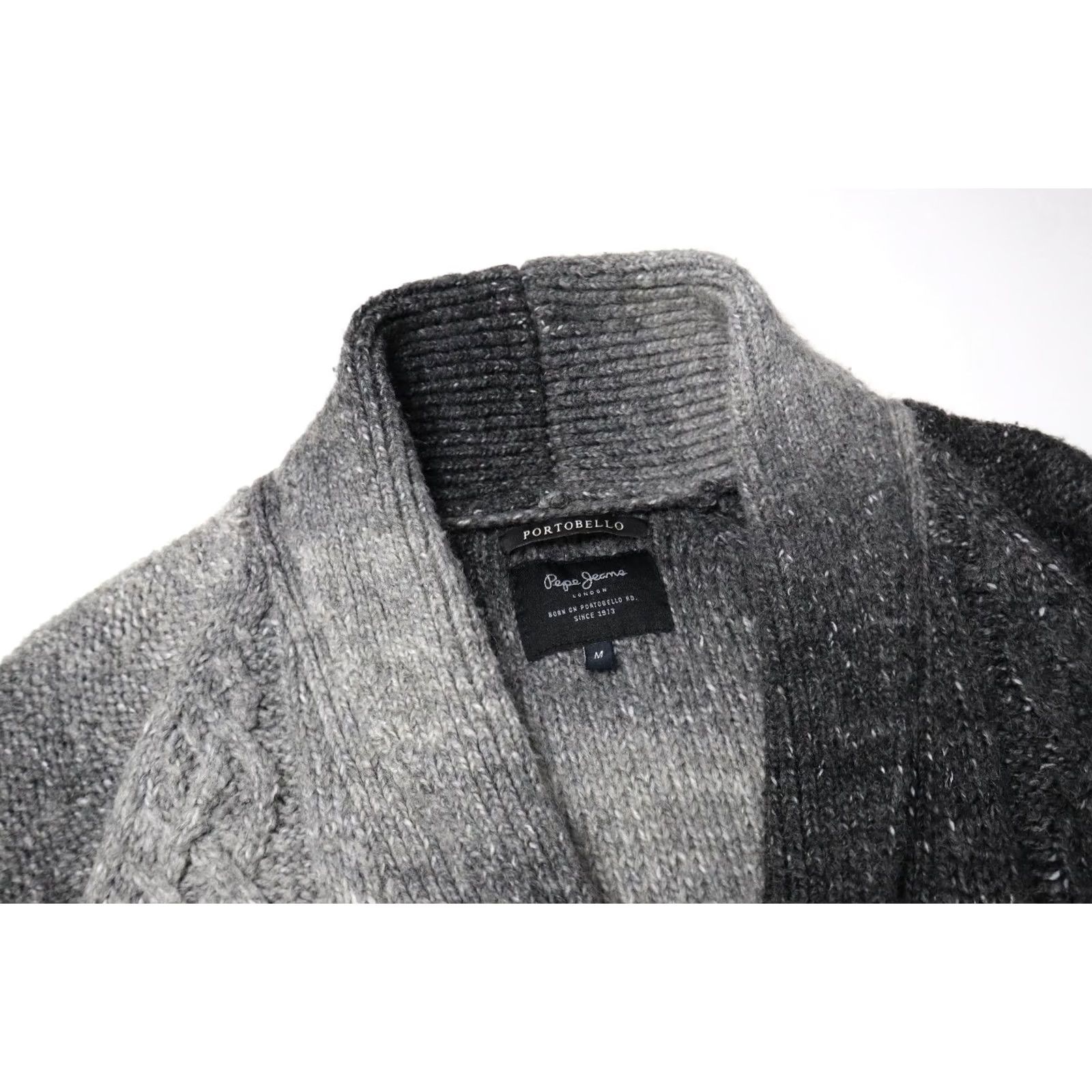 Pepe Jeans PEPE JEANS Portobello Jumper Men's Cardigan Wool Blend Knit Shawl Collar MEDIUM Gray Size US M / EU 48-50 / 2 - 4 Thumbnail