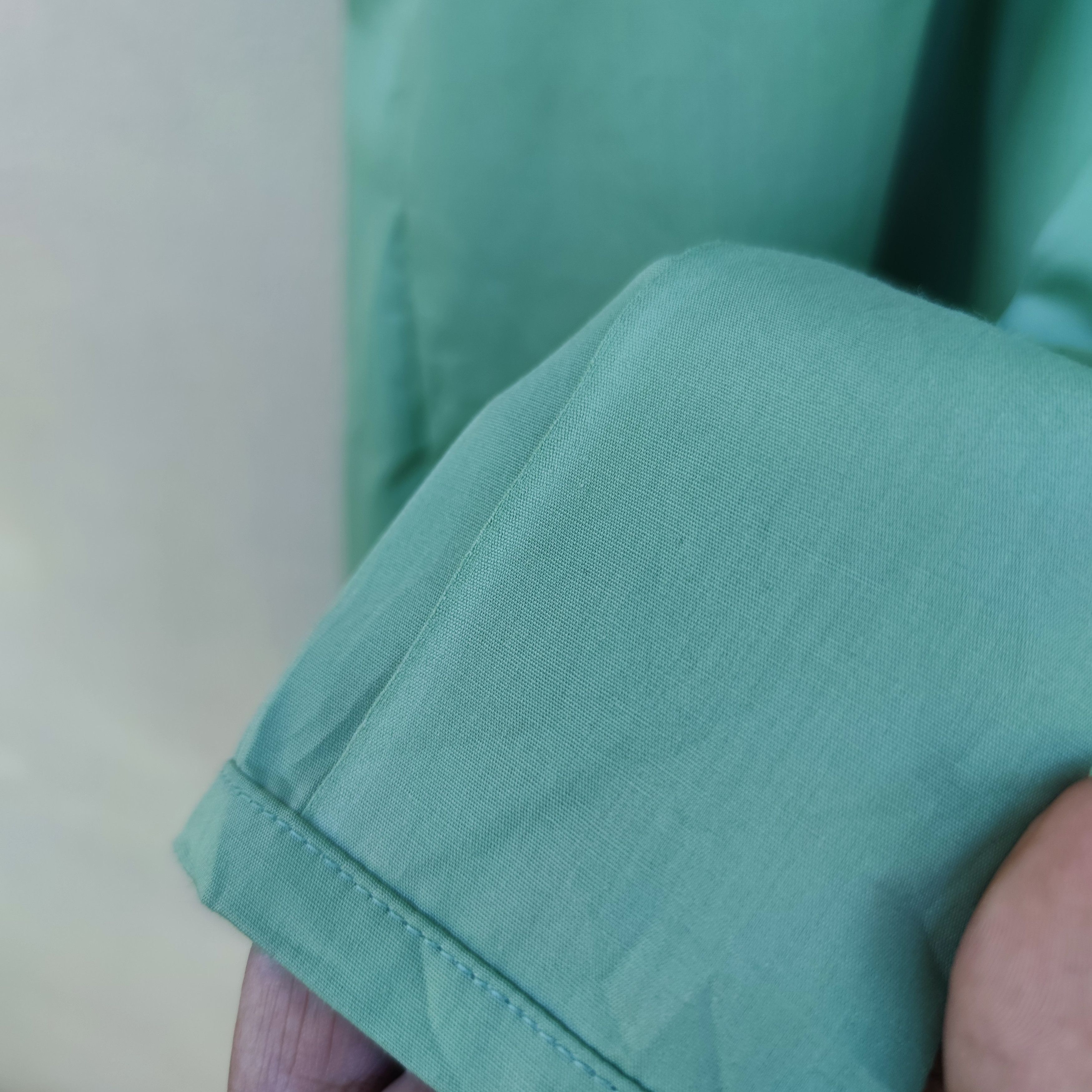 Vintage Diamond Chemise Permanent Press Solid Green Sport Shirt Size US M / EU 48-50 / 2 - 8 Thumbnail