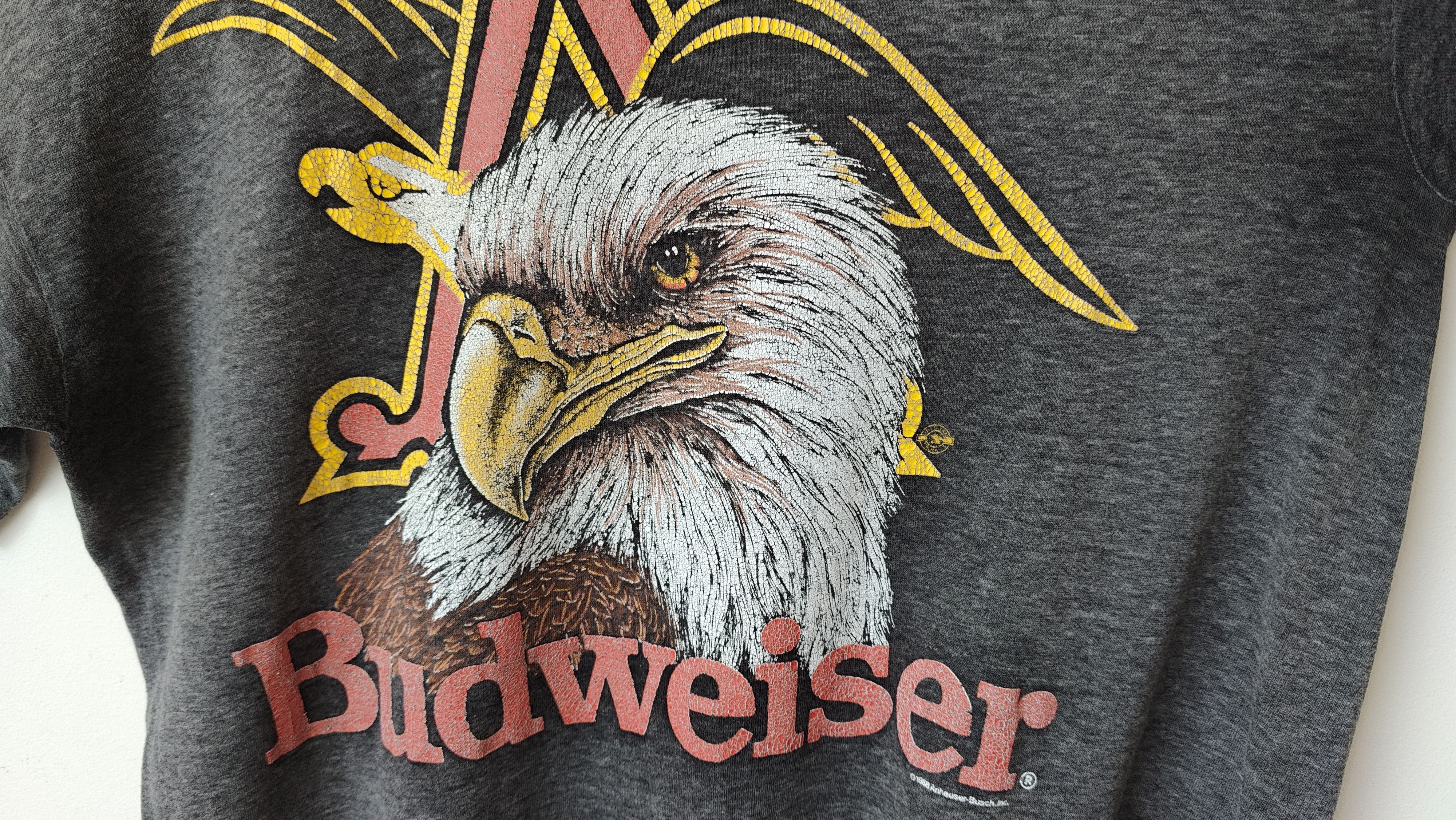 Budweiser Budweiser 1988 Eagle Logo Official Vintage Tshirt Size US L / EU 52-54 / 3 - 6 Thumbnail
