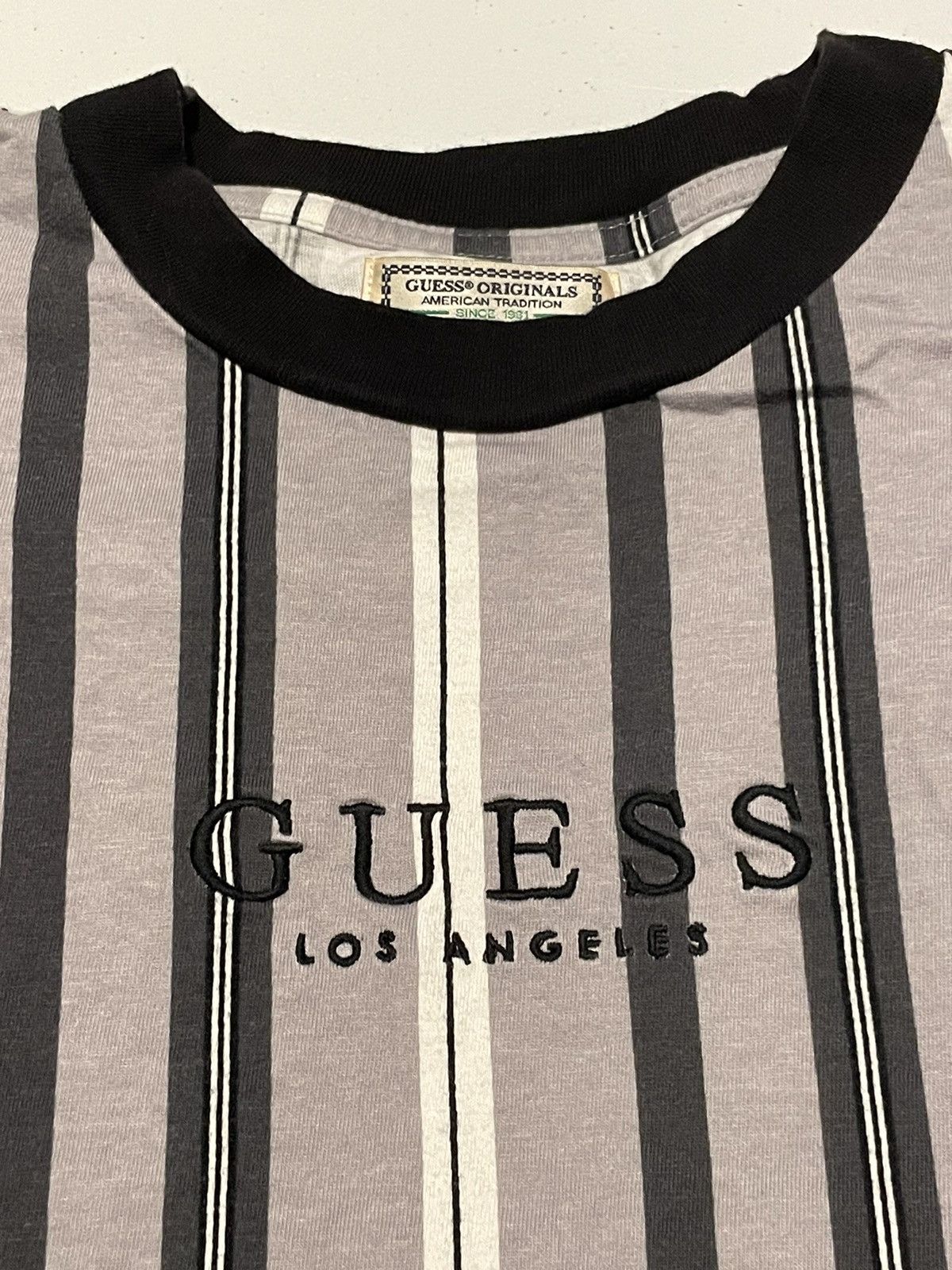 Guess × Vintage Vintage 90s guess striped T-shirt. Size US M / EU 48-50 / 2 - 2 Thumbnail
