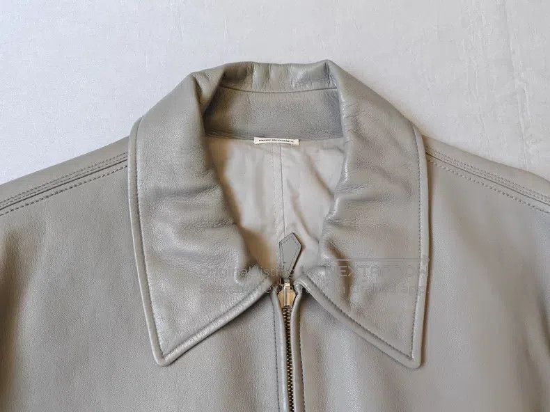 Hermes Hermes Leather jacket, 9 new, elephant grey, two-sided wea Size US M / EU 48-50 / 2 - 2 Thumbnail