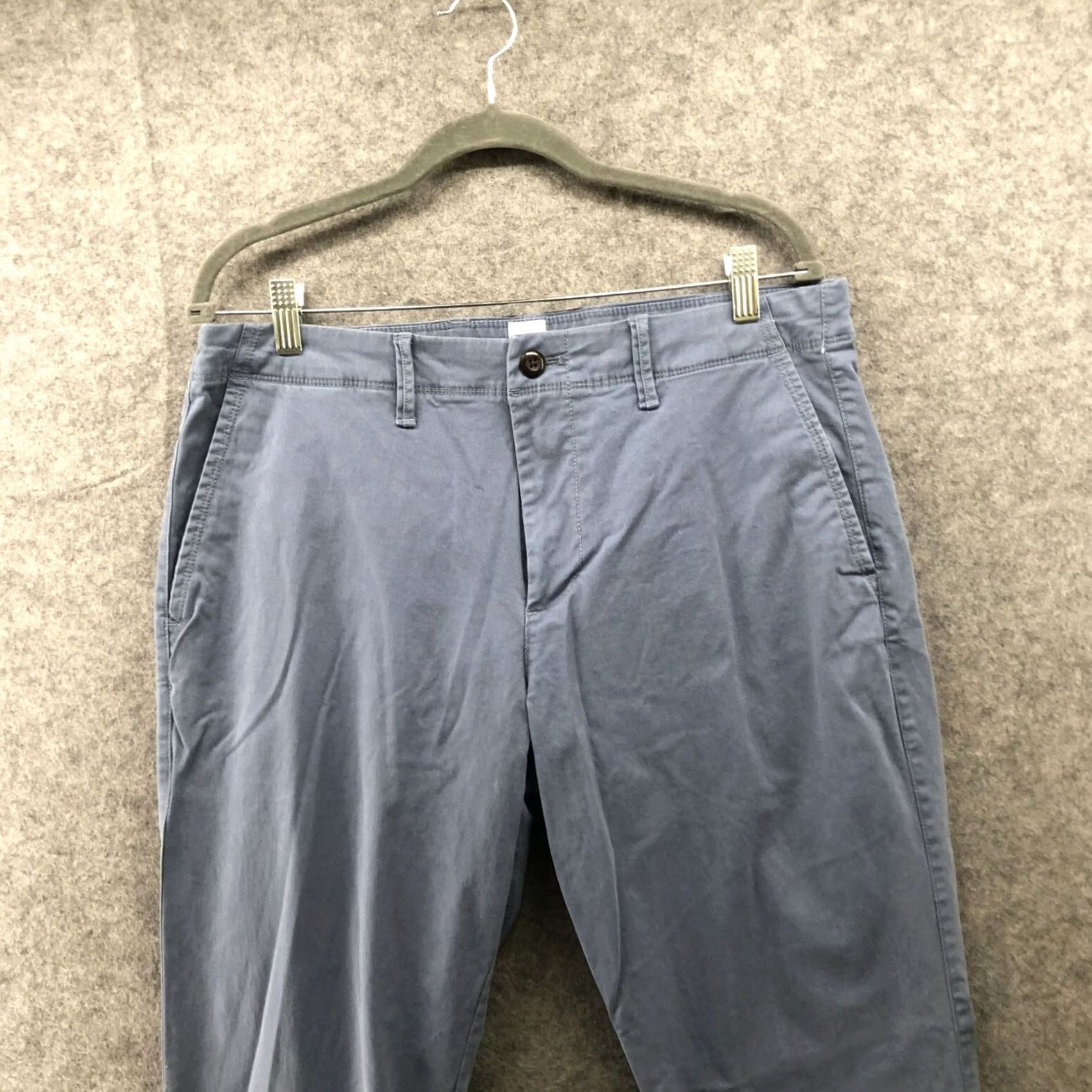 Gap Gap Lived In Slim Chino Pants Mens 34x32 Blue Pearl Stretch Flat Front Size 34 Regular 32 Inseam Cotton Blend Size US 34 / EU 50 - 3 Thumbnail