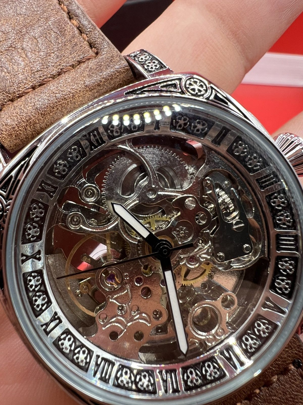 Other Silver LONGLUX mechanical Men's Watch Retro Style Skeleton Size ONE SIZE - 3 Thumbnail