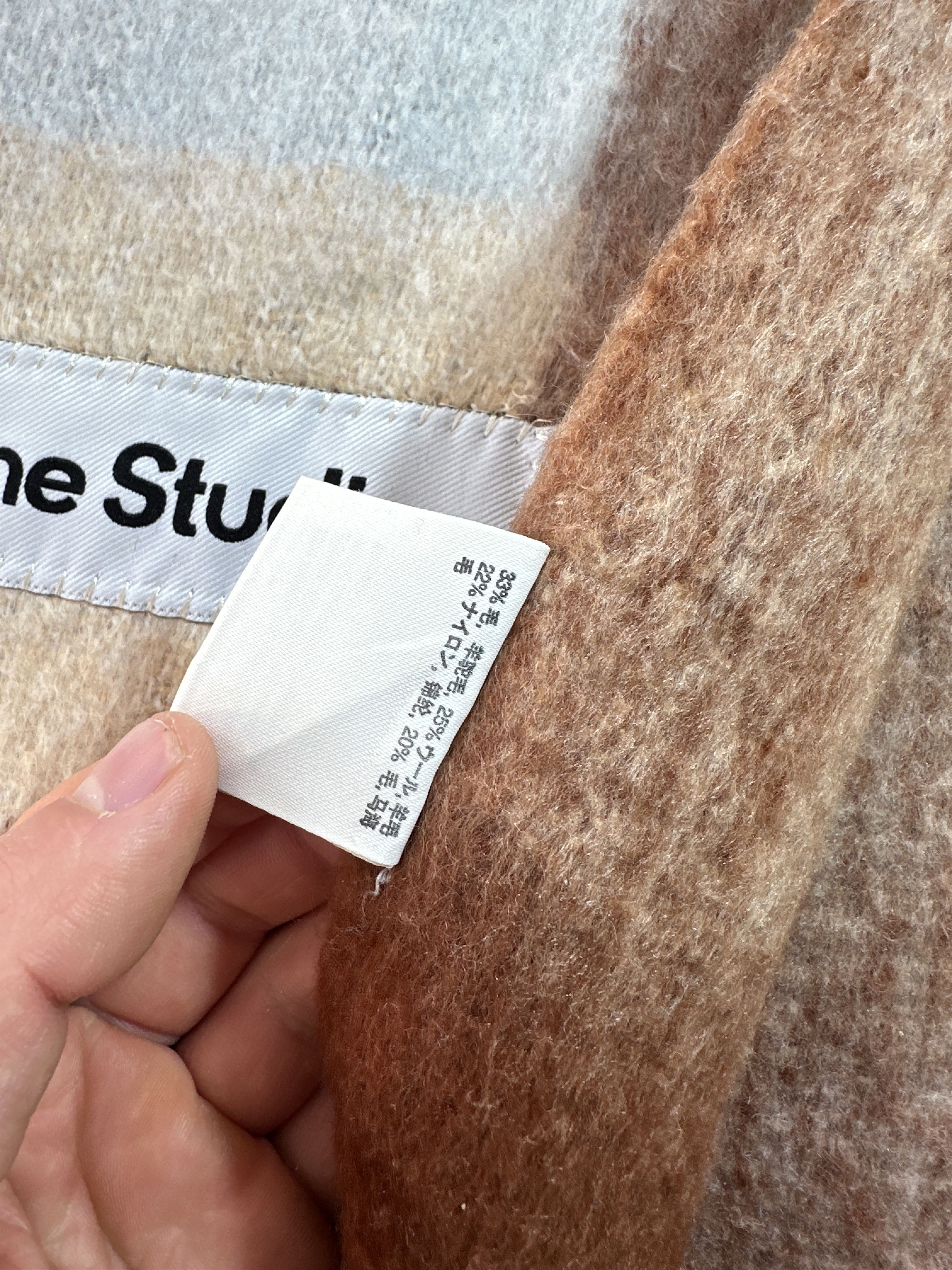 Acne Studios Acne Studios Multicolor Checked WoolMohair Blend Scarf Beige Size ONE SIZE - 8 Thumbnail