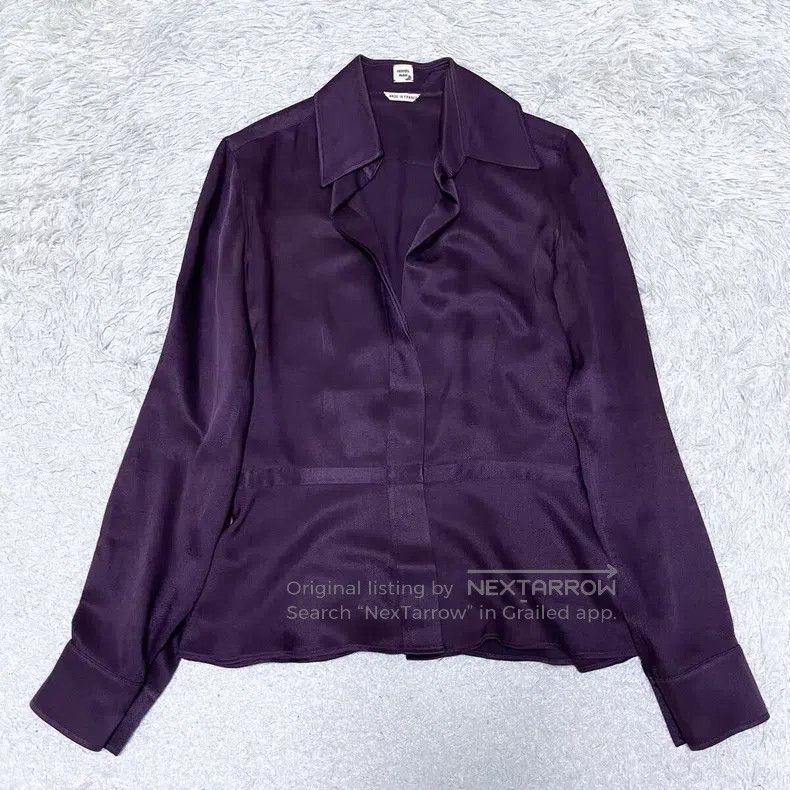Hermes Hermes Purple Silk Shirt Size XXS / US 00 / IT 34 - 1 Thumbnail
