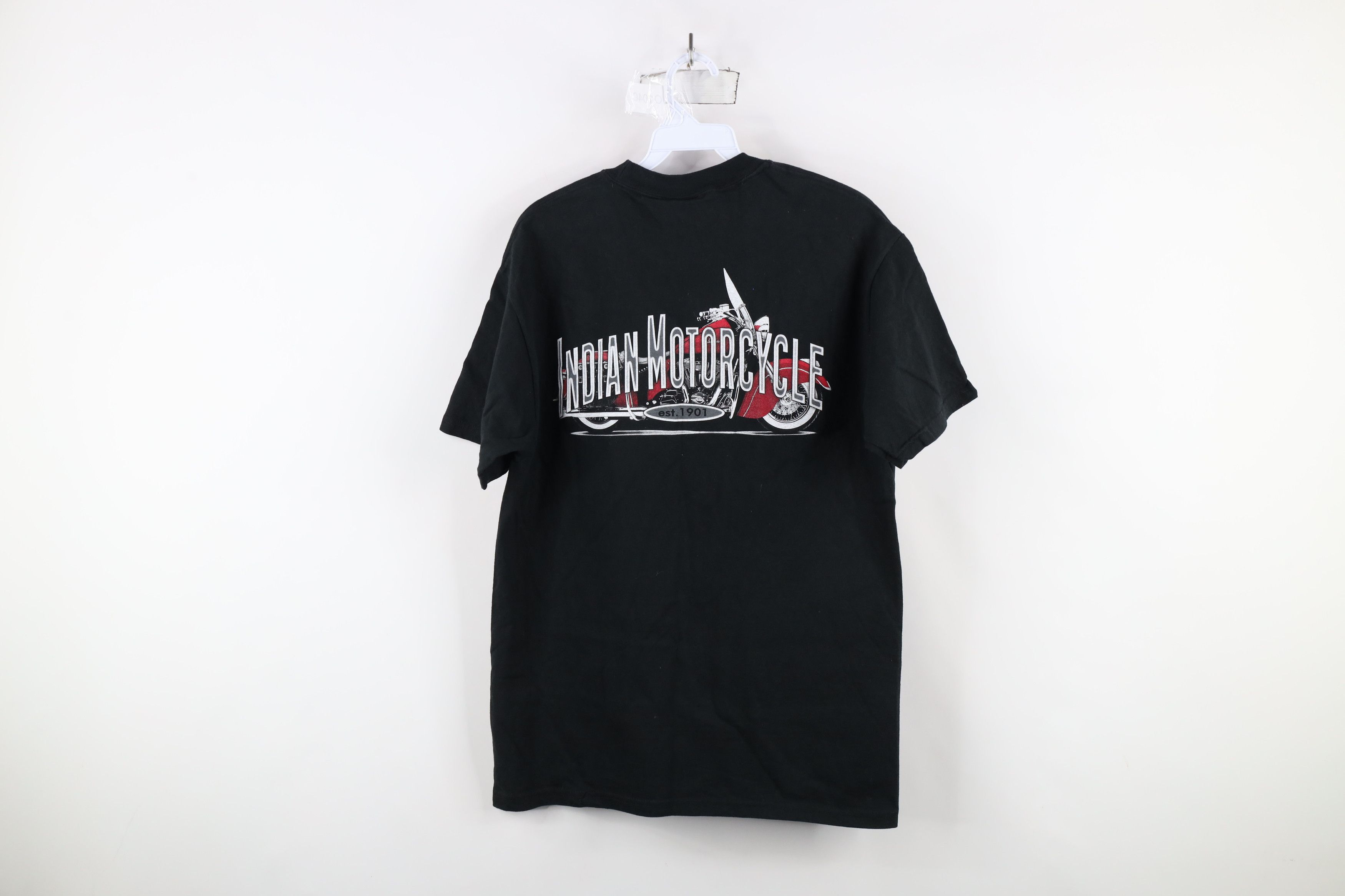 Vintage Vintage 90s Worlds Finest Indian Motorcycle T-Shirt Black Size US M / EU 48-50 / 2 - 10 Thumbnail