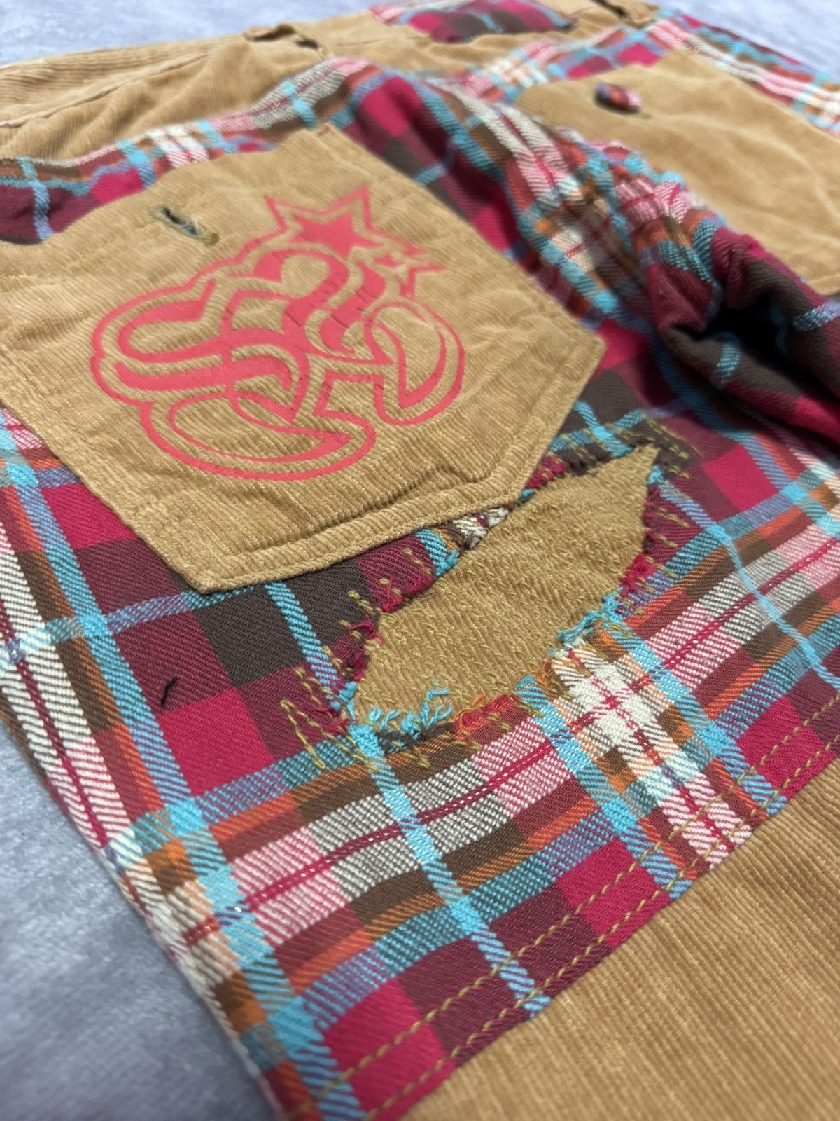 GOSTAR DE FUGA × Hysteric Glamour Sunny Smith Japan Hybrid Constructed Boro Corduroy Pants Size US 30 / EU 46 - 15 Thumbnail