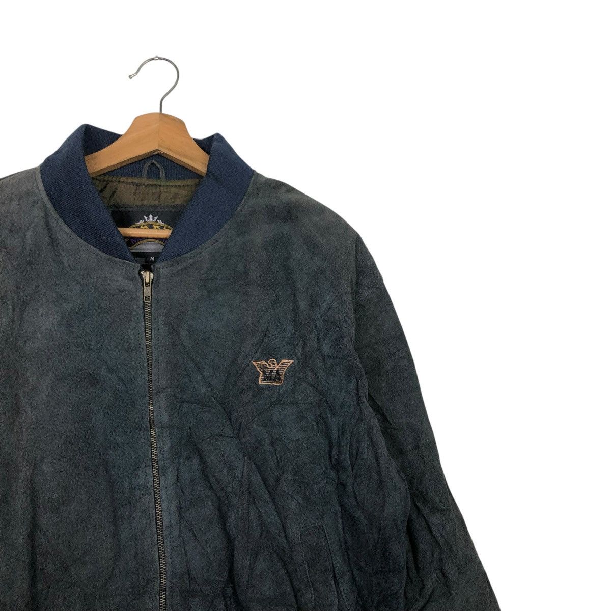 Vintage 🔥VINTAGE BOMBER LEATHER JACKET MARZENO BIG LOGO ISSEY MIYAKE Size US M / EU 48-50 / 2 - 8 Thumbnail