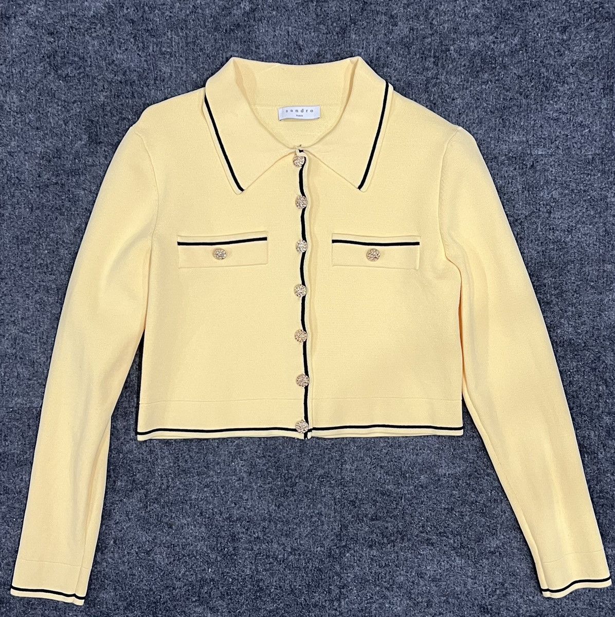 Sandro Sandro paris jansys cropped cardigan Size ONE SIZE - 1 Thumbnail