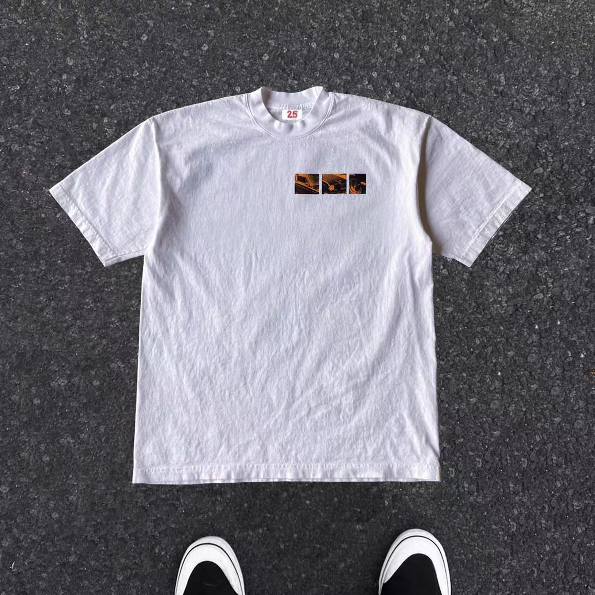 Japanese Brand × Vintage White casual retro loose car print t-shirt Size US M / EU 48-50 / 2 - 2 Thumbnail