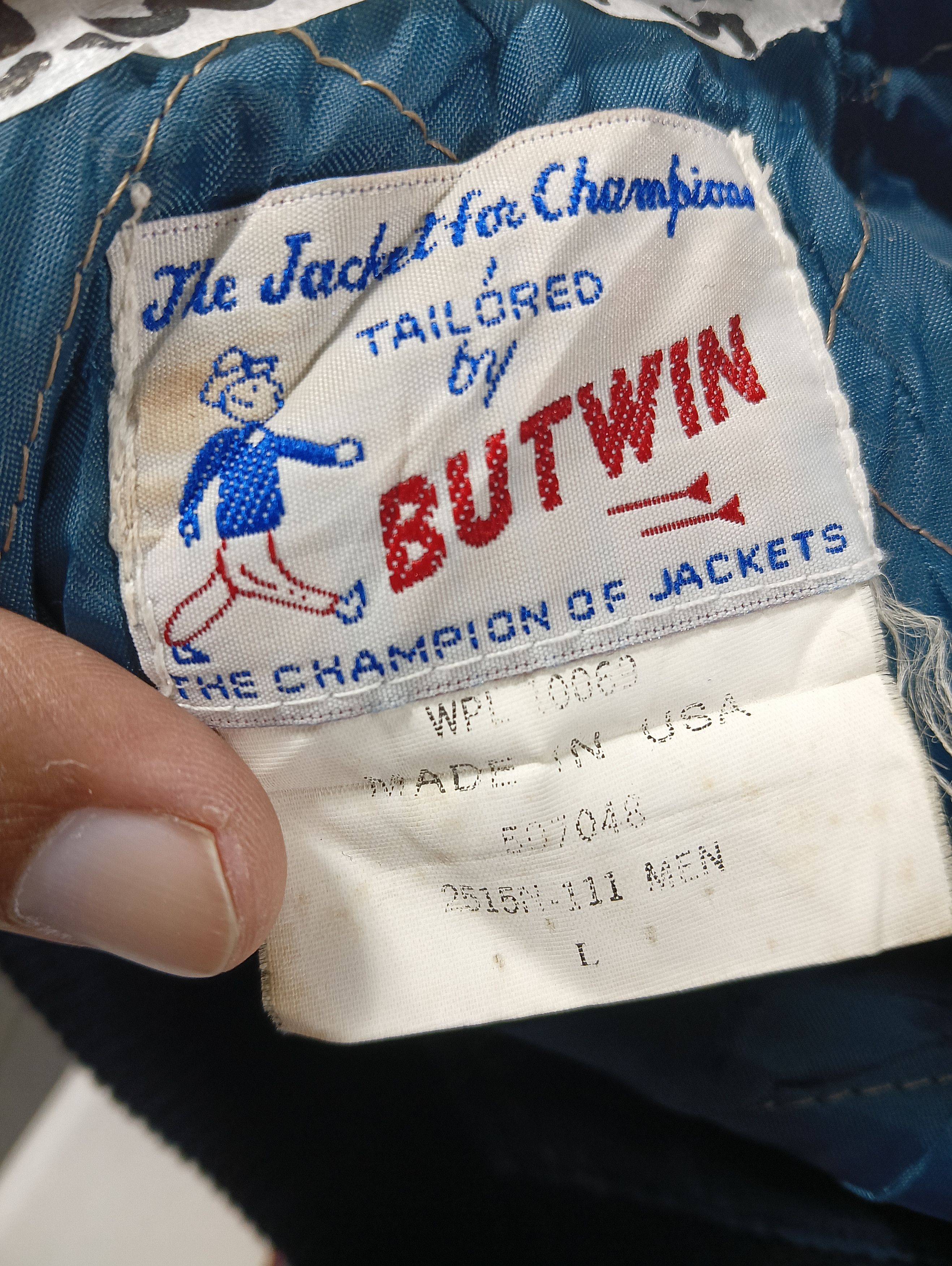 Vintage BUTWIN JACKET 60-70s NY MLB NEW YORK YANKEES BIG LOGO RARE Size US XXL / EU 58 / 5 - 9 Thumbnail