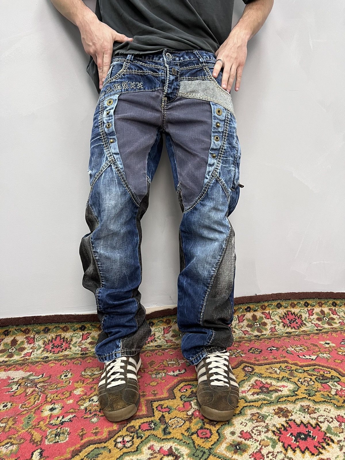 Designer × Japanese Brand × Vintage ARCHIVE Multi-pocket cowboy jeans Rick Owens Style Size US 34 / EU 50 - 2 Thumbnail