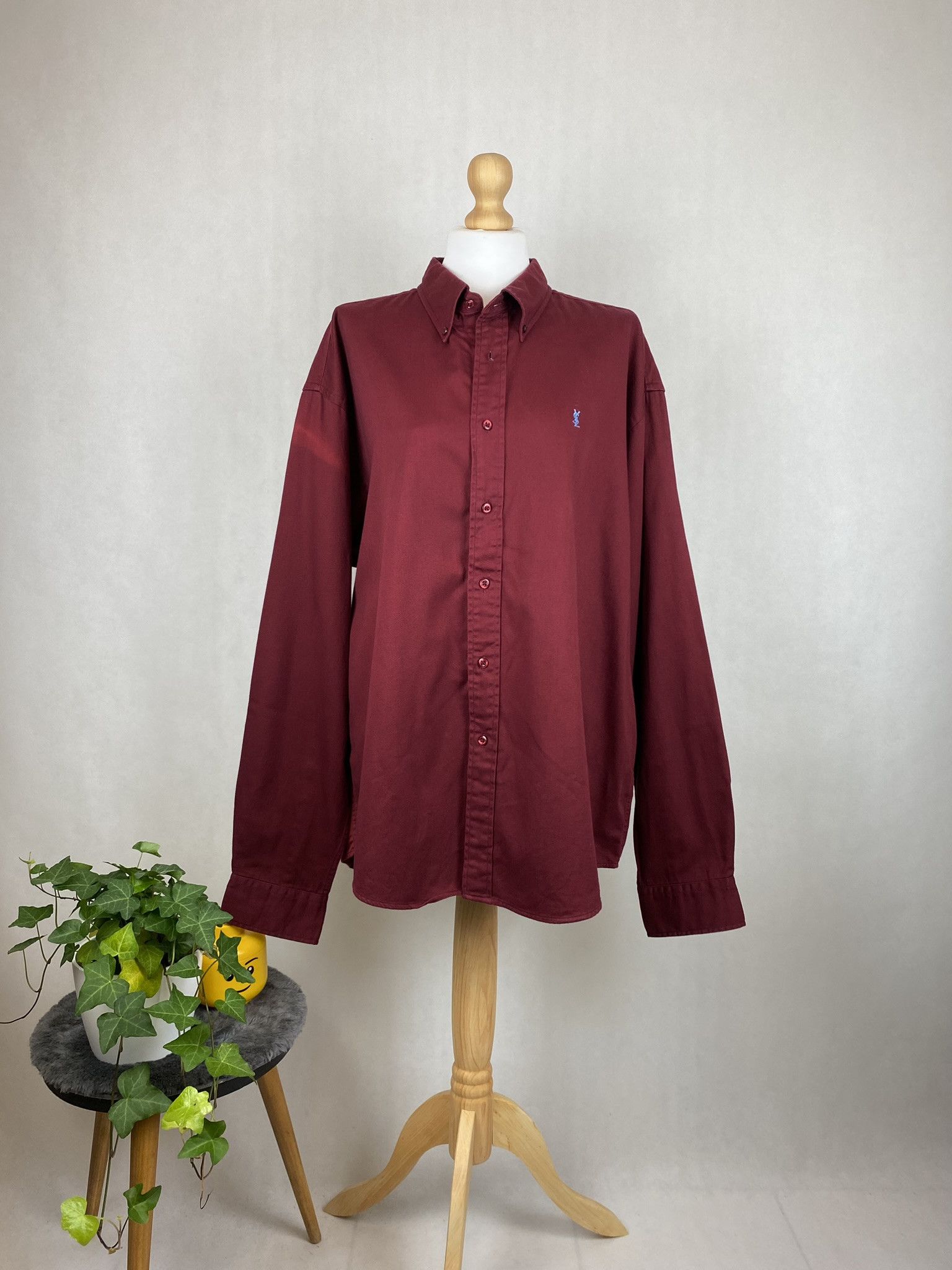 Vintage × Yves Saint Laurent yves saint lauren pour homme overshirt shirt heavy cotton Size US XL / EU 56 / 4 - 1 Thumbnail