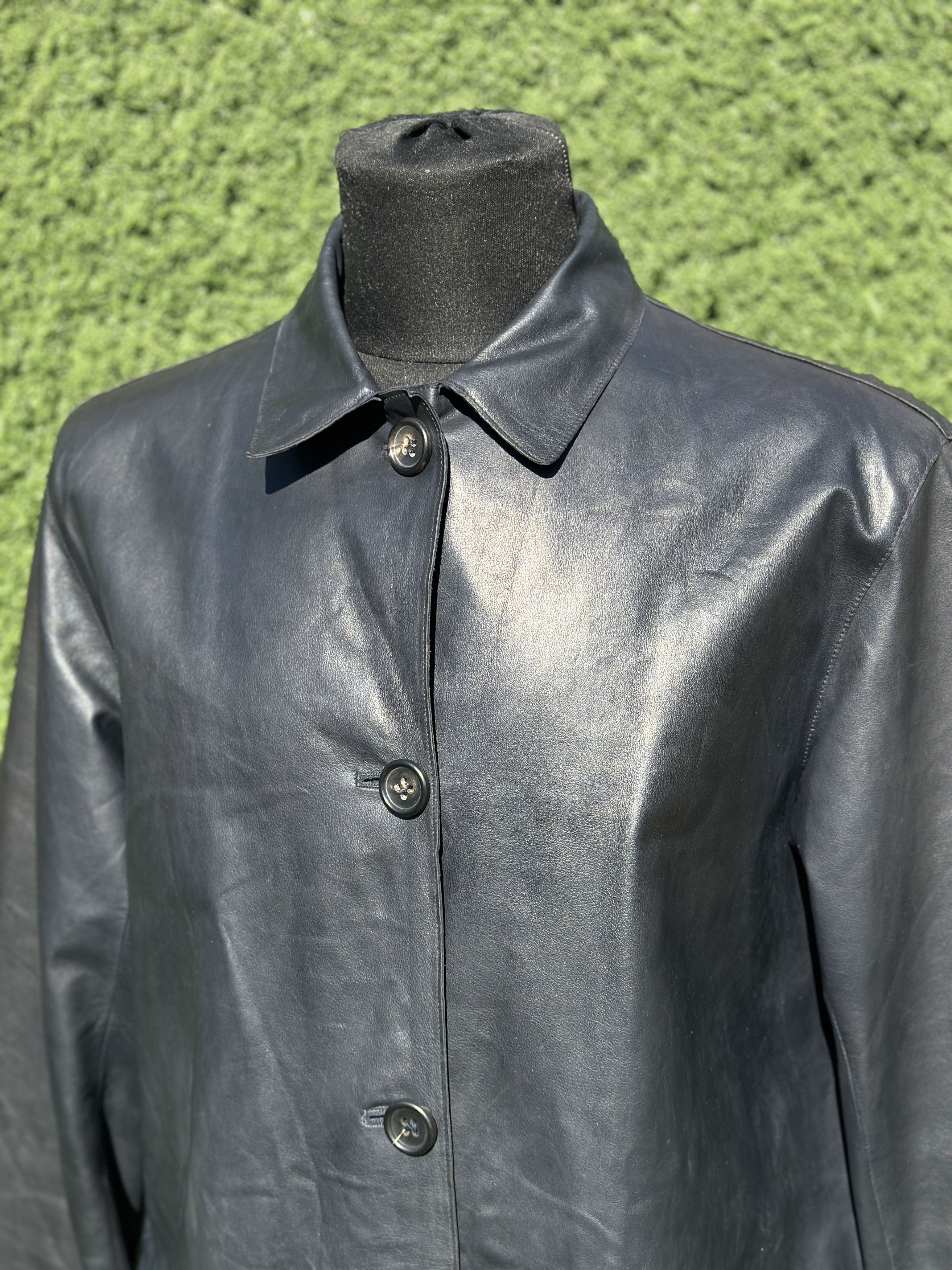 Jil Sander 1994 Lambskin Leather Coat Size 40 EU SS94