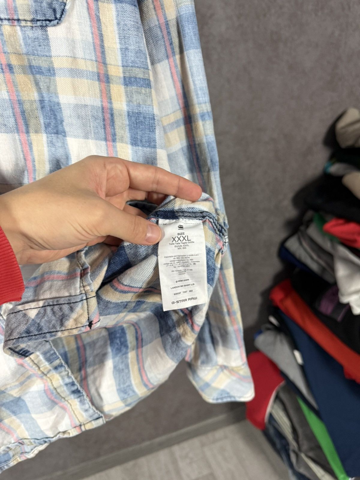 G-Star G Star Raw designer double pocket checkered shirt Size US XXL / EU 58 / 5 - 6 Thumbnail