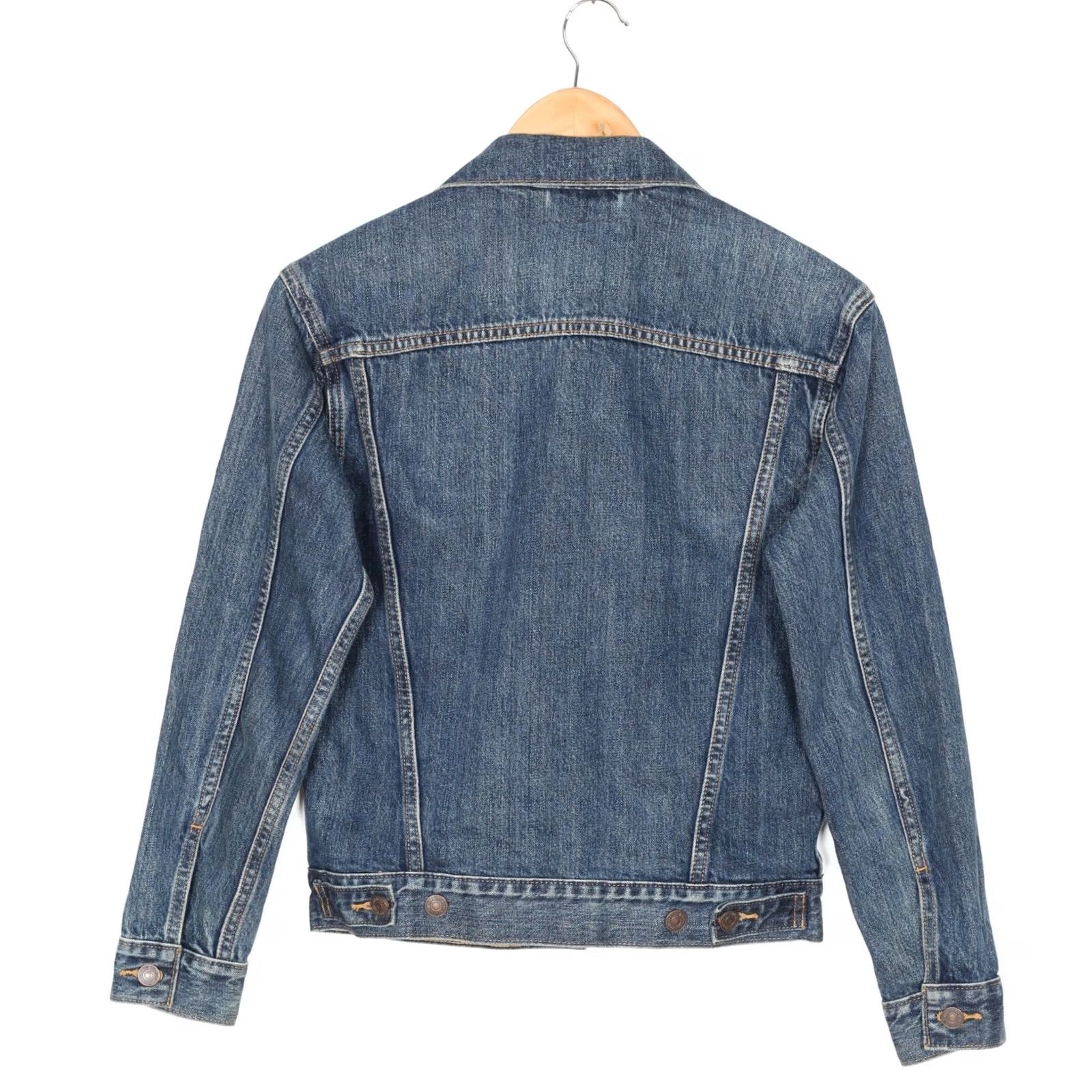 Levi's LEVI’S Ex-Boyfriend Trucker Denim Jacket Women Size XXS MJ5333 Jacket, Trucker, Levi's, Blue, 2XS, Regular, Short, Denim, Casual Womens Size XXS / US 00 / IT 34 - 3 Thumbnail