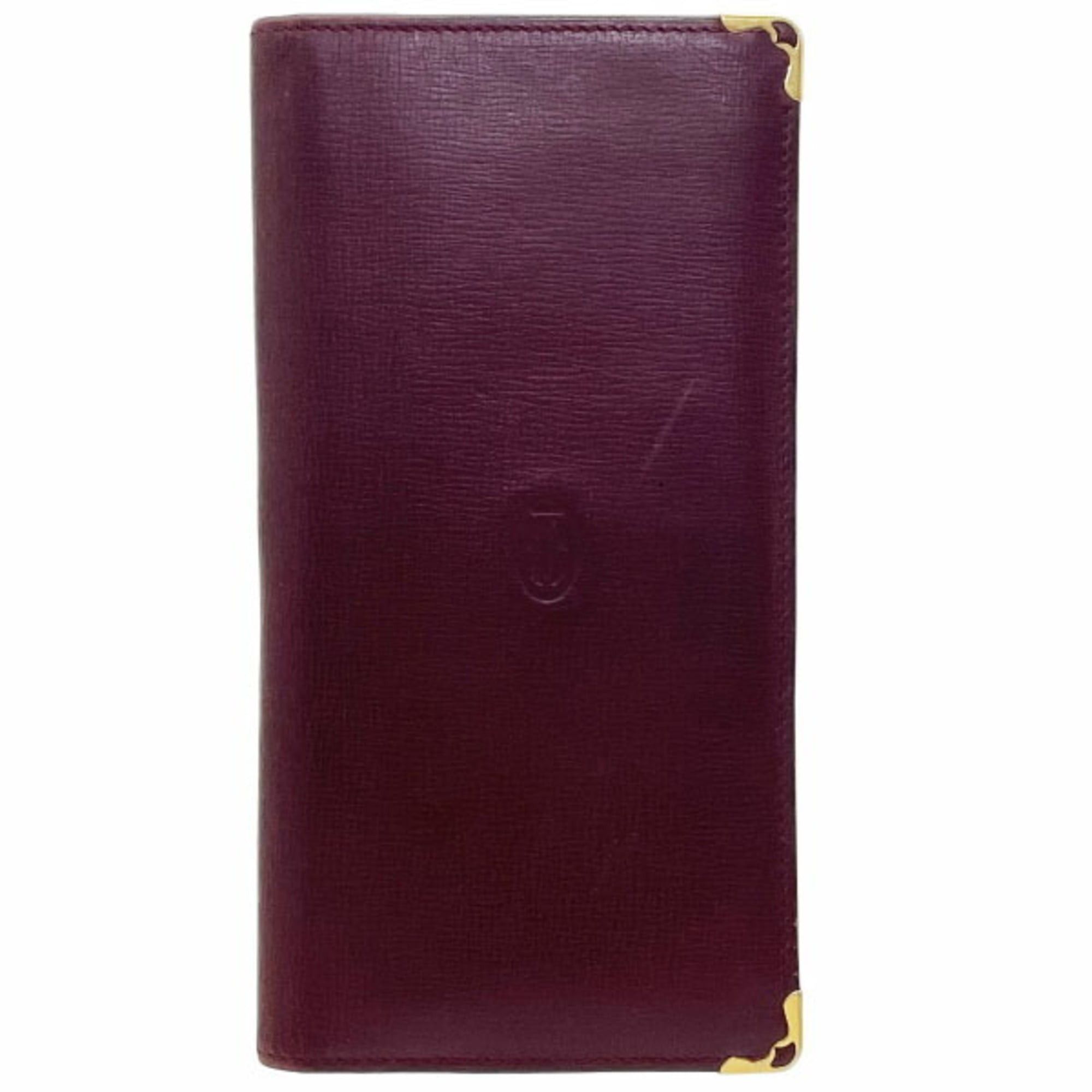 Cartier Cartier Must Bifold Wallet, Leather, Bordeaux, 2C, KK-16850 Size ONE SIZE - 1 Thumbnail
