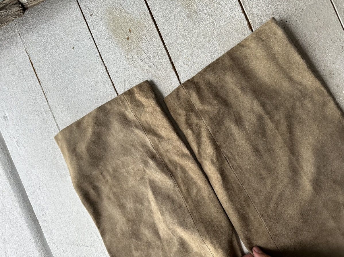 Leather 🚨Vintage leather pants motorcycles BROWN LUXURY Y2K Size 26" / US 2 / IT 38 - 4 Thumbnail