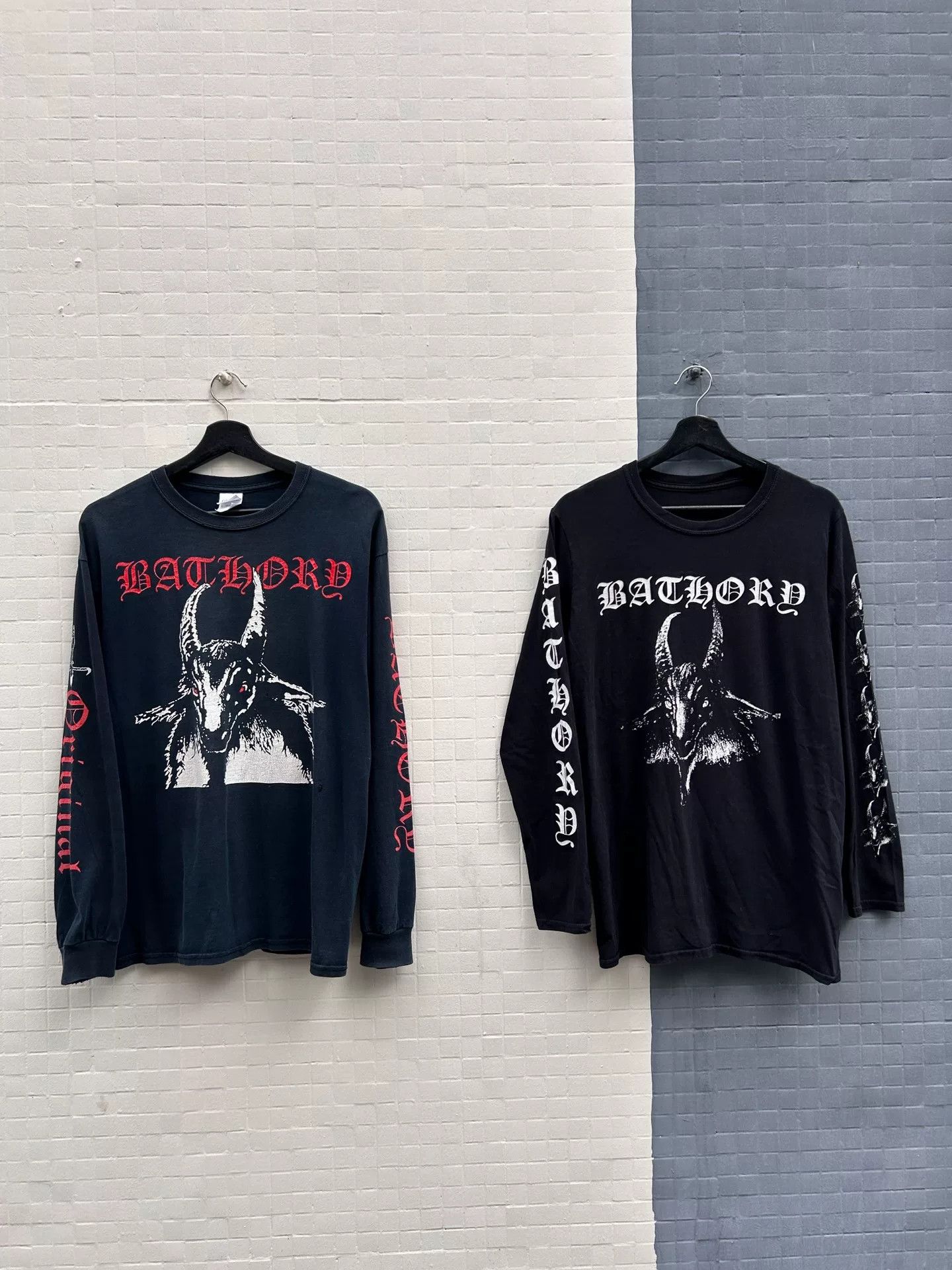 Vintage Vintage Bathory Goat Head Long Sleeve Tee Size US M / EU 48-50 / 2 - 1 Thumbnail