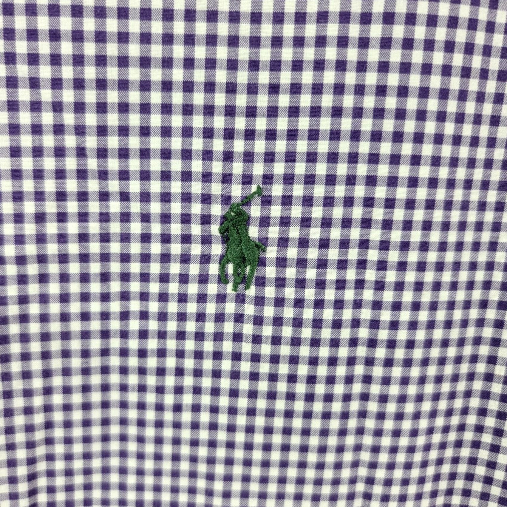 Polo Ralph Lauren Polo Ralph Lauren shirt Mens XL Purple White Check Western casual button up Size US XL / EU 56 / 4 - 2 Thumbnail