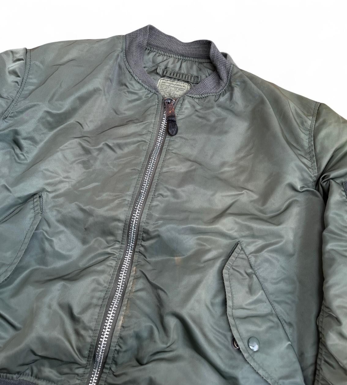 Alpha Industries Vintage Alpha Industries MA-1 Green Bomber Jacket Size US M / EU 48-50 / 2 - 2 Thumbnail
